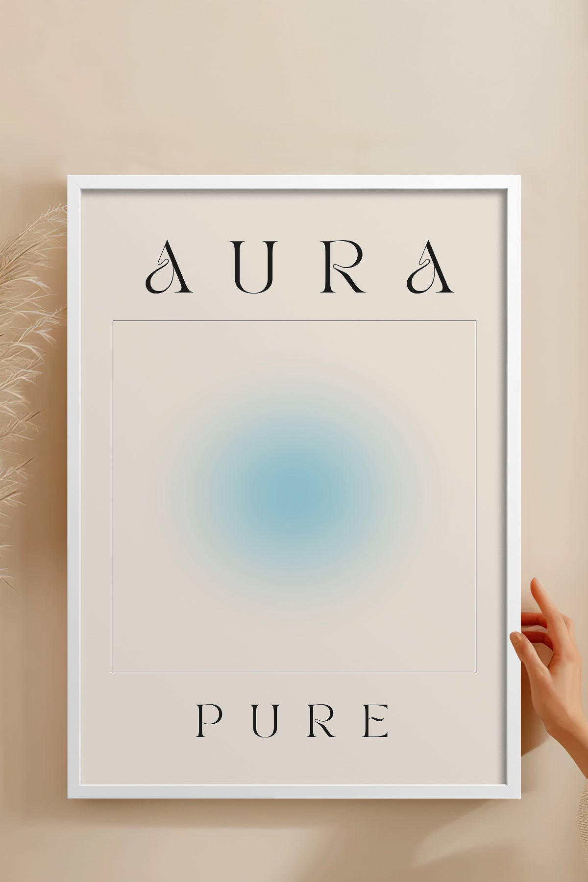 HOMEPACK Ahşap Çerçeveli Tablo Çerçeveli Poster Sanatsal Modern Duvar Dekoru ABSTRACT-155