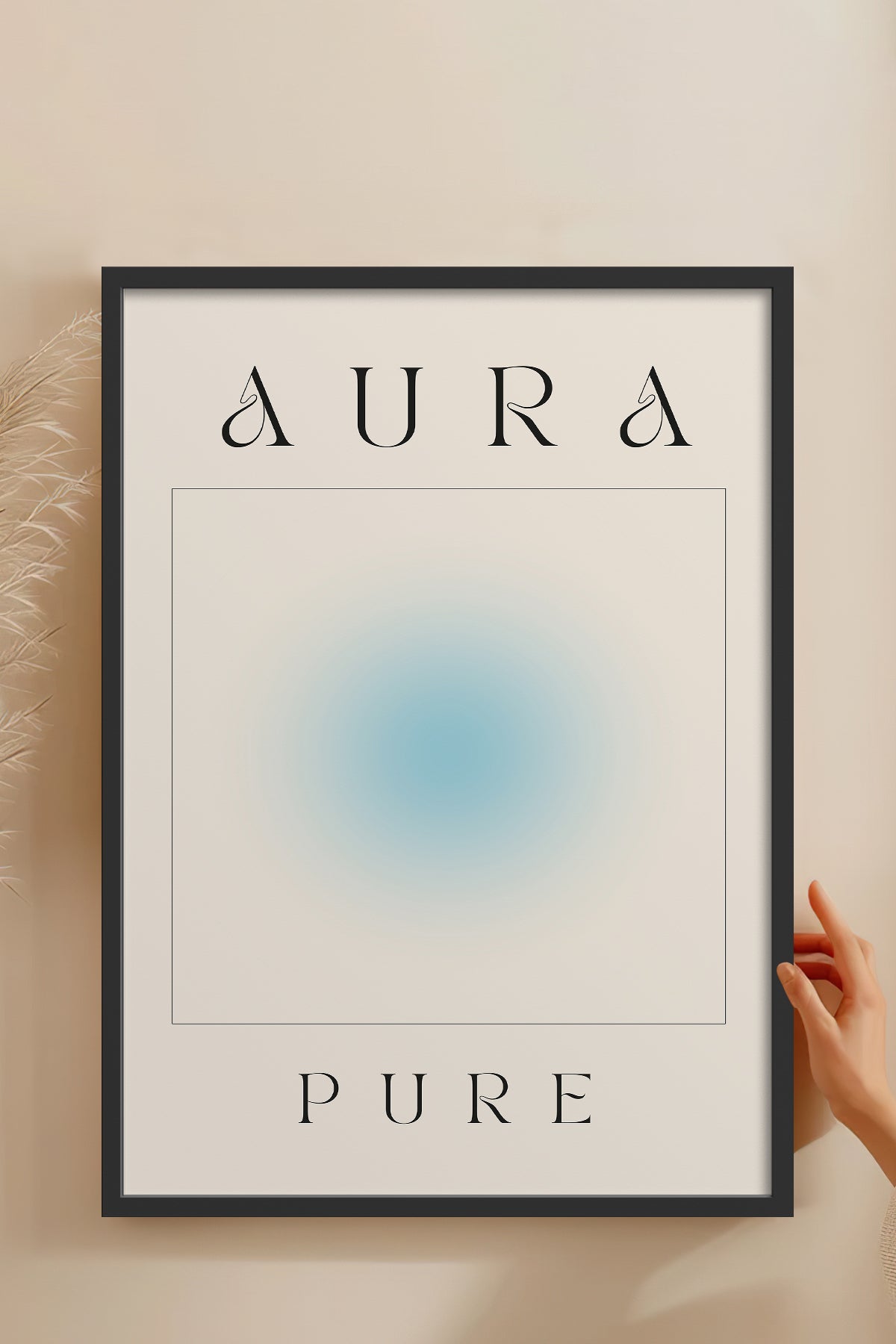HOMEPACK Ahşap Çerçeveli Tablo Çerçeveli Poster Sanatsal Modern Duvar Dekoru ABSTRACT-155