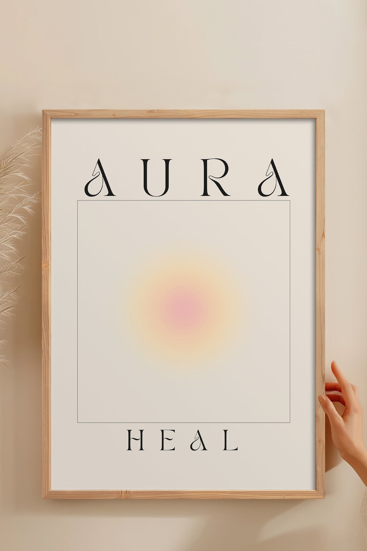 HOMEPACK Ahşap Çerçeveli Tablo Çerçeveli Poster Sanatsal Modern Duvar Dekoru ABSTRACT-156