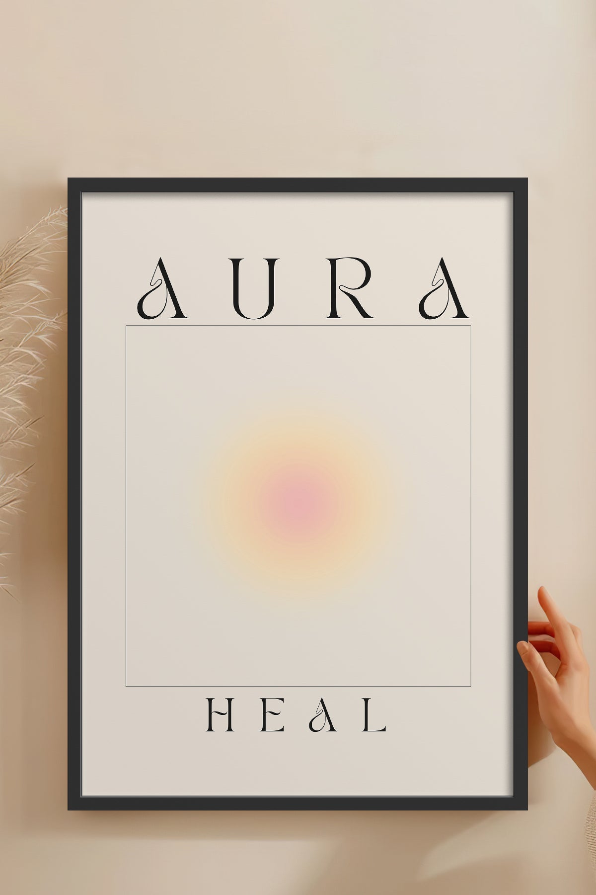 HOMEPACK Ahşap Çerçeveli Tablo Çerçeveli Poster Sanatsal Modern Duvar Dekoru ABSTRACT-156