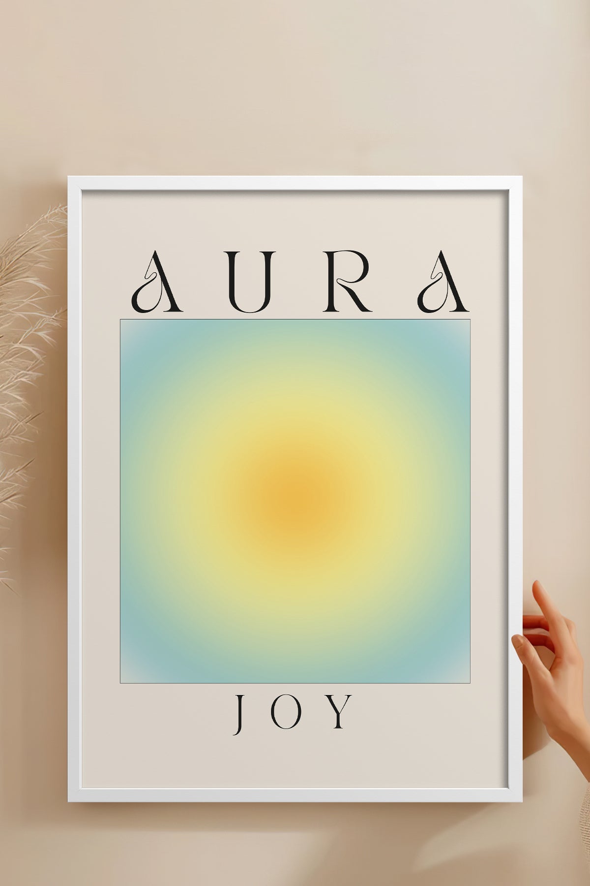 HOMEPACK Ahşap Çerçeveli Tablo Çerçeveli Poster Sanatsal Modern Duvar Dekoru ABSTRACT-158