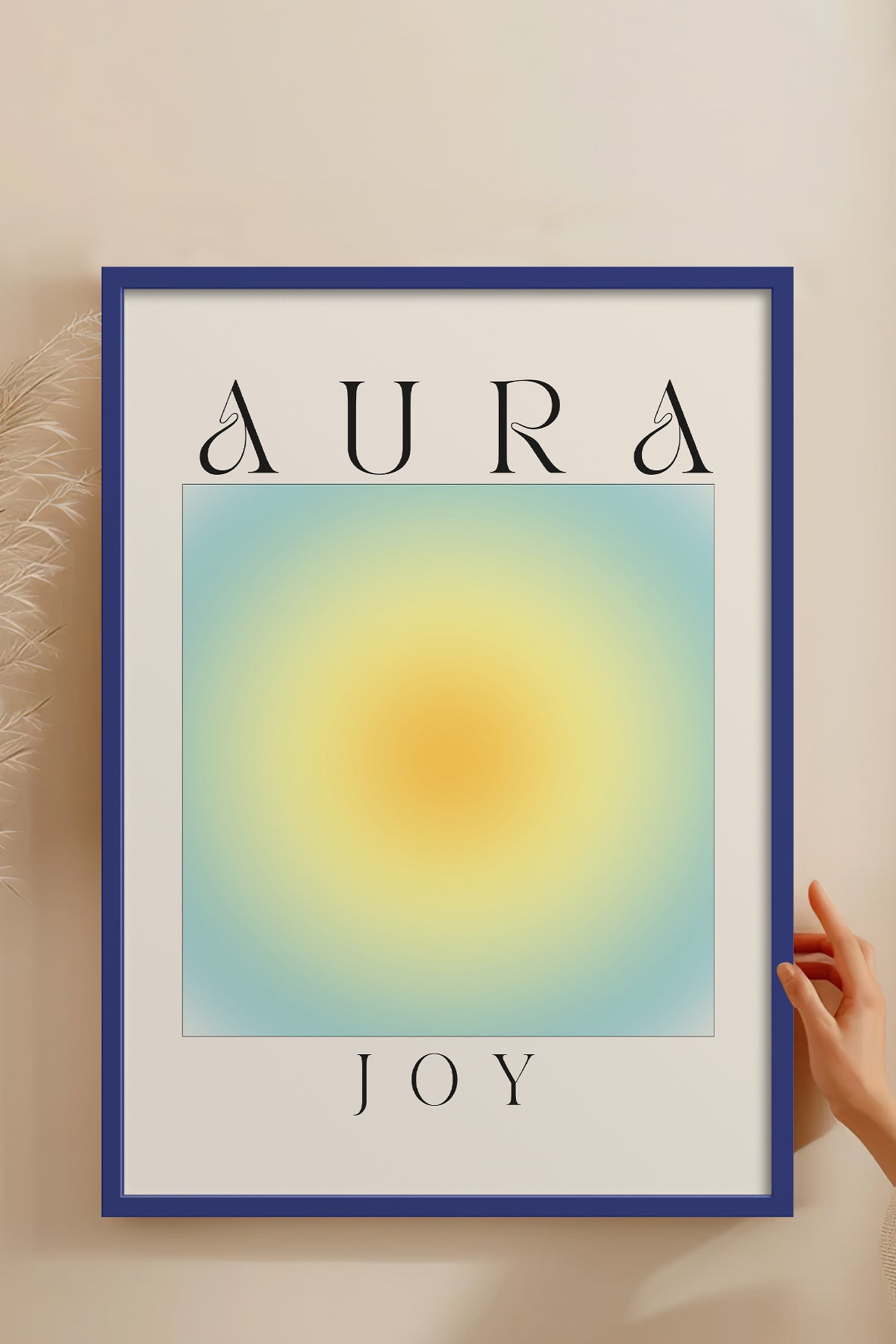 HOMEPACK Ahşap Çerçeveli Tablo Çerçeveli Poster Sanatsal Modern Duvar Dekoru ABSTRACT-158