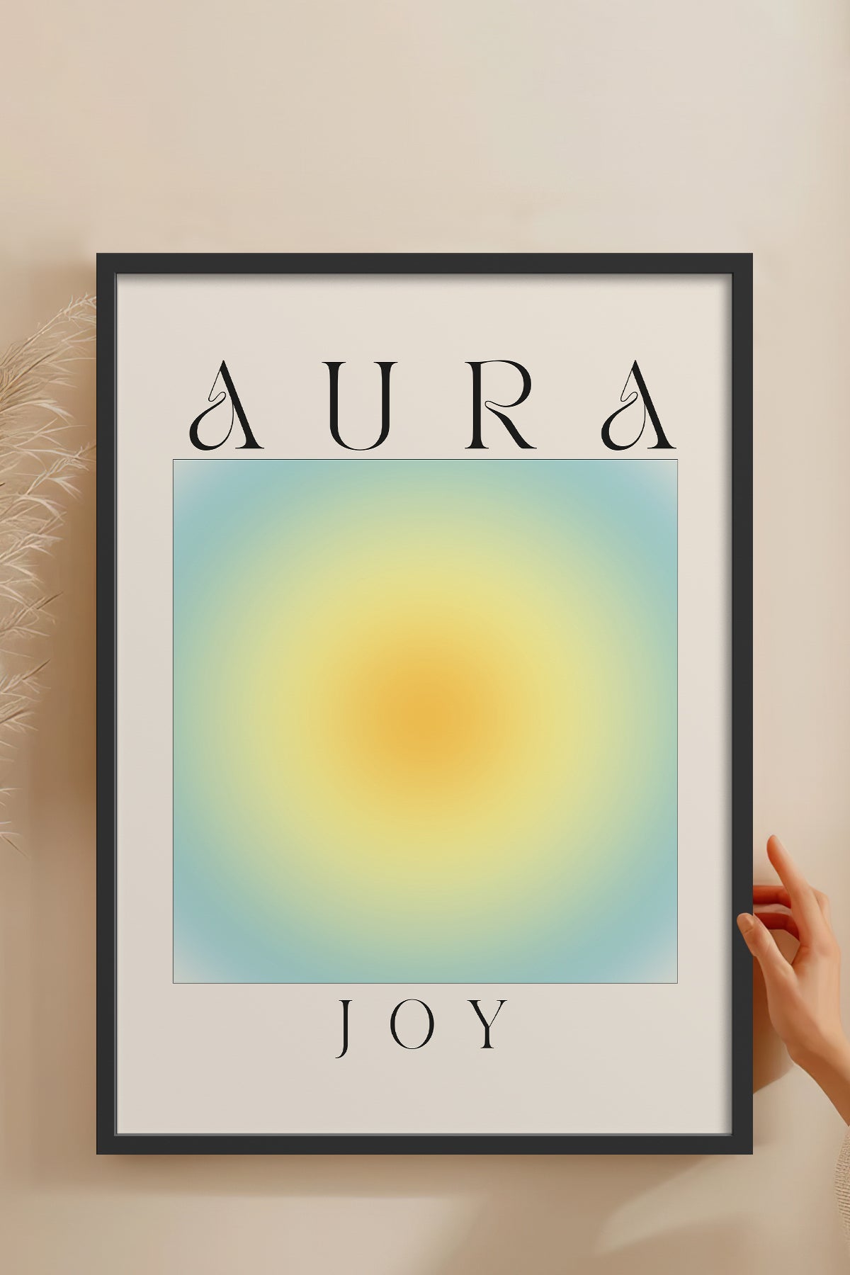 HOMEPACK Ahşap Çerçeveli Tablo Çerçeveli Poster Sanatsal Modern Duvar Dekoru ABSTRACT-158