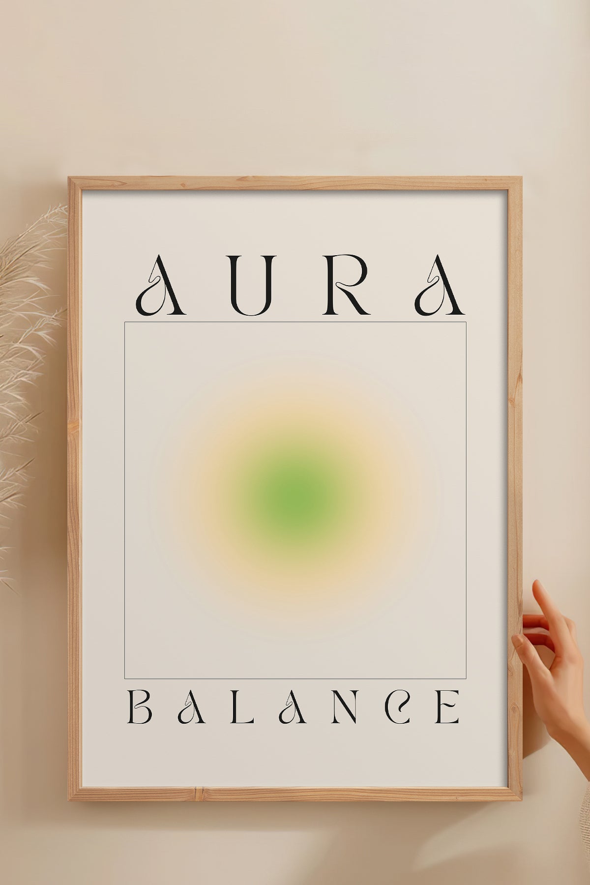 HOMEPACK Ahşap Çerçeveli Tablo Çerçeveli Poster Sanatsal Modern Duvar Dekoru ABSTRACT-159