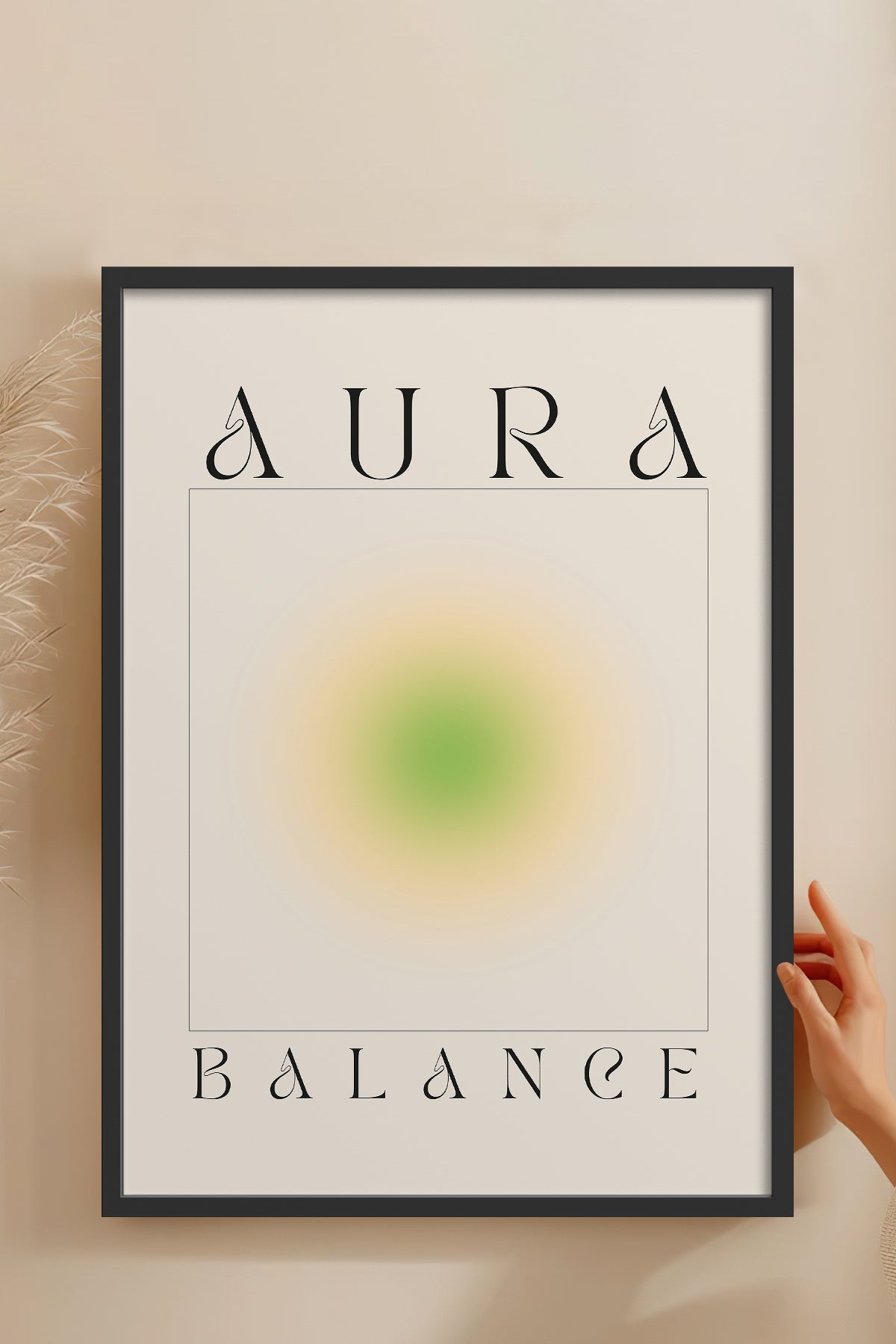 HOMEPACK Ahşap Çerçeveli Tablo Çerçeveli Poster Sanatsal Modern Duvar Dekoru ABSTRACT-159