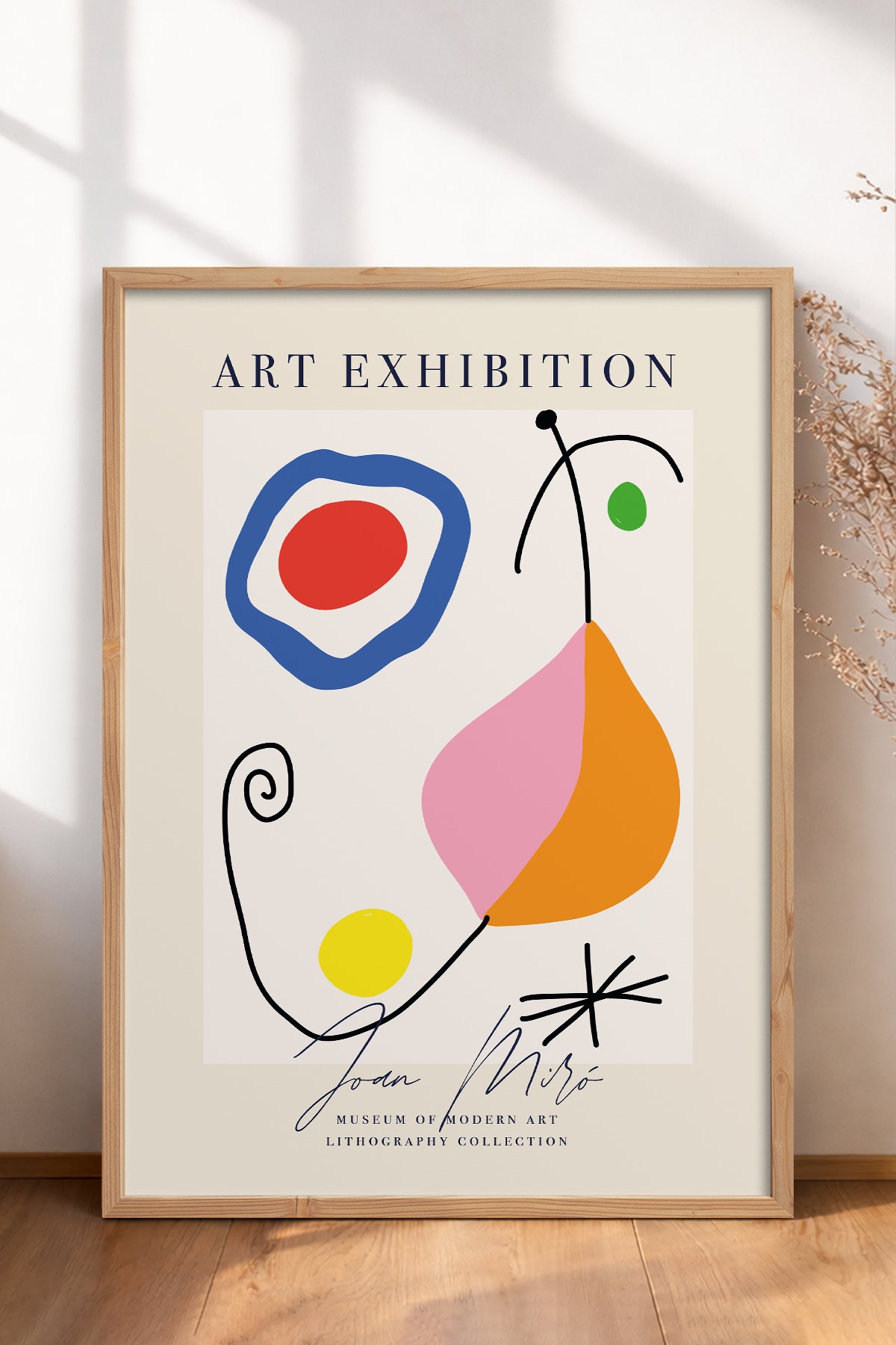 HOMEPACK Ahşap Çerçeveli Tablo Çerçeveli Poster Sanatsal Modern Duvar Dekoru ABSTRACT-16