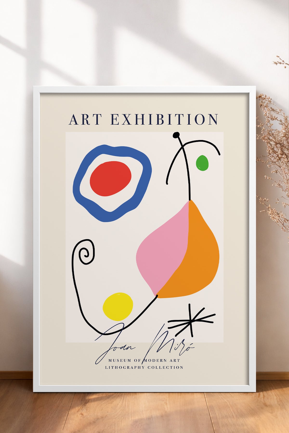 HOMEPACK Ahşap Çerçeveli Tablo Çerçeveli Poster Sanatsal Modern Duvar Dekoru ABSTRACT-16