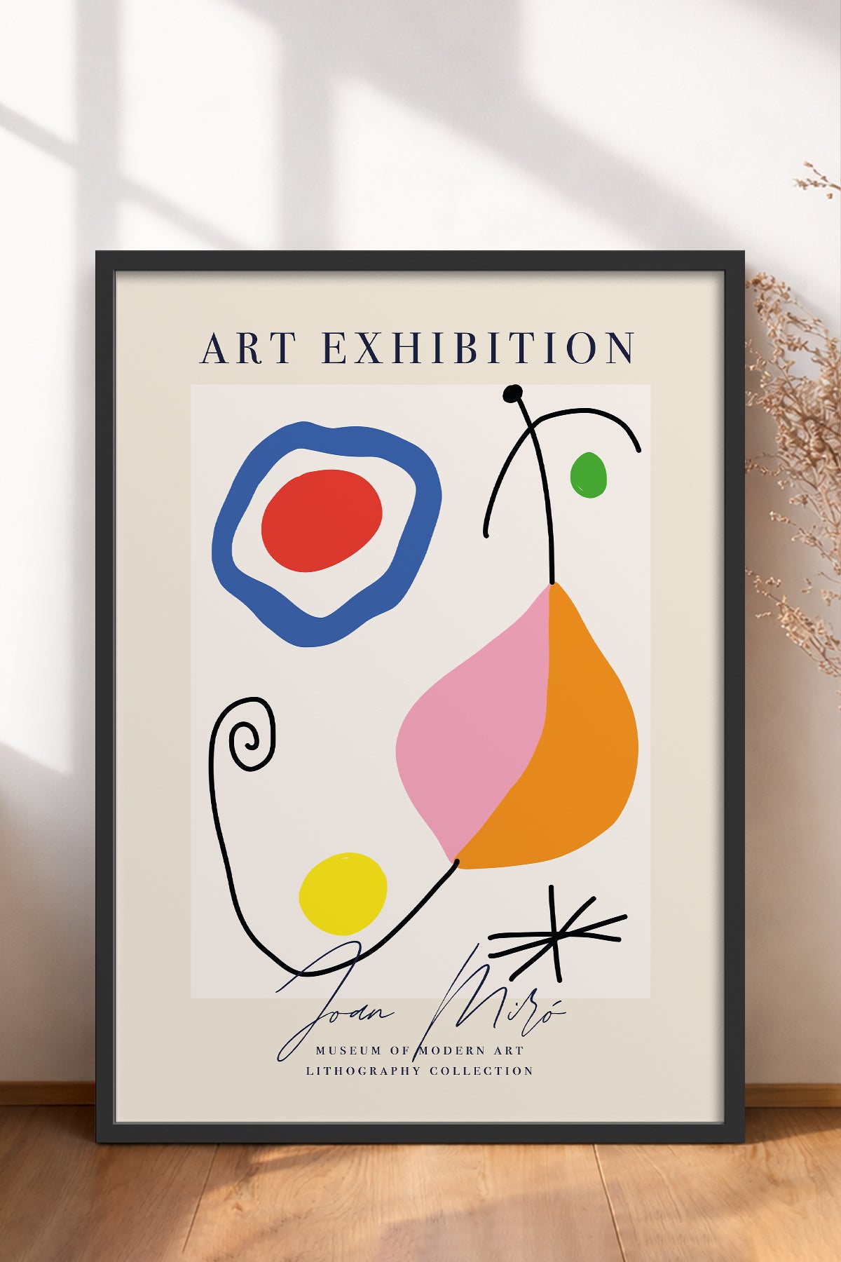 HOMEPACK Ahşap Çerçeveli Tablo Çerçeveli Poster Sanatsal Modern Duvar Dekoru ABSTRACT-16