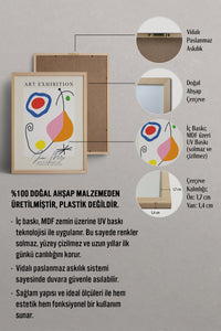 HOMEPACK Ahşap Çerçeveli Tablo Çerçeveli Poster Sanatsal Modern Duvar Dekoru ABSTRACT-16