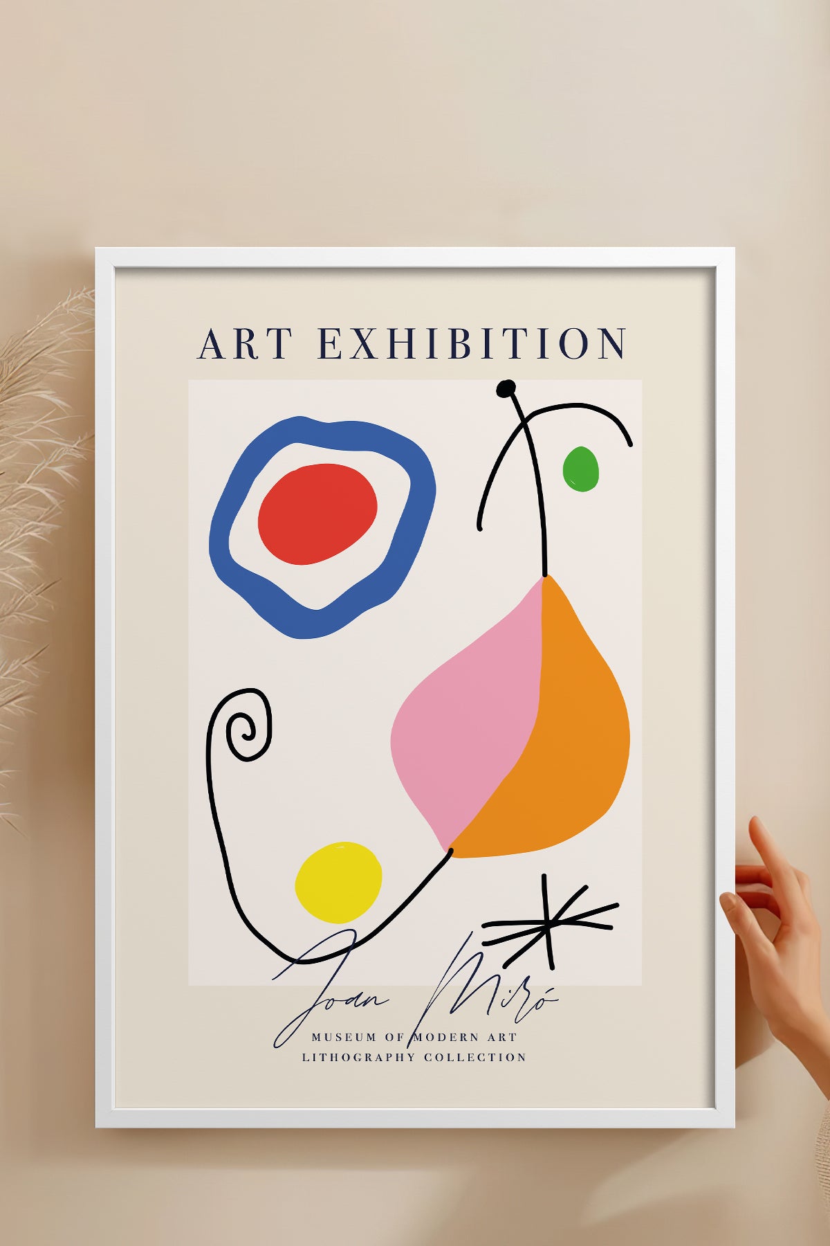 HOMEPACK Ahşap Çerçeveli Tablo Çerçeveli Poster Sanatsal Modern Duvar Dekoru ABSTRACT-16