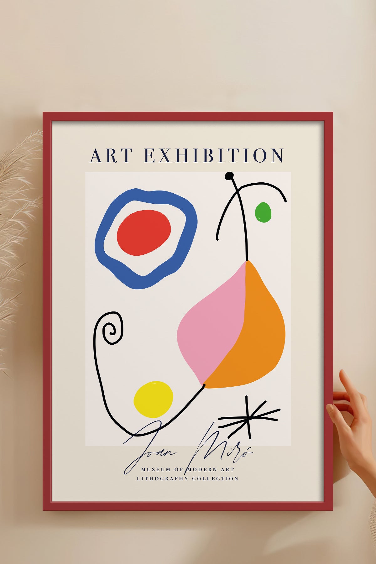 HOMEPACK Ahşap Çerçeveli Tablo Çerçeveli Poster Sanatsal Modern Duvar Dekoru ABSTRACT-16