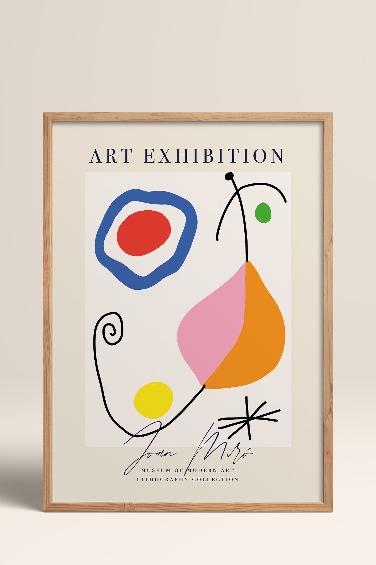HOMEPACK Ahşap Çerçeveli Tablo Çerçeveli Poster Sanatsal Modern Duvar Dekoru ABSTRACT-16