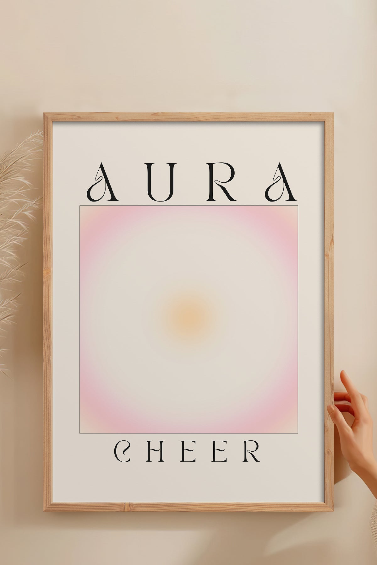 HOMEPACK Ahşap Çerçeveli Tablo Çerçeveli Poster Sanatsal Modern Duvar Dekoru ABSTRACT-160