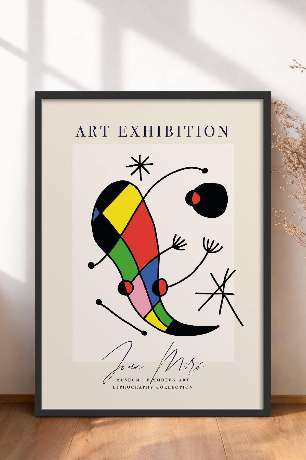 HOMEPACK Ahşap Çerçeveli Tablo Çerçeveli Poster Sanatsal Modern Duvar Dekoru ABSTRACT-19