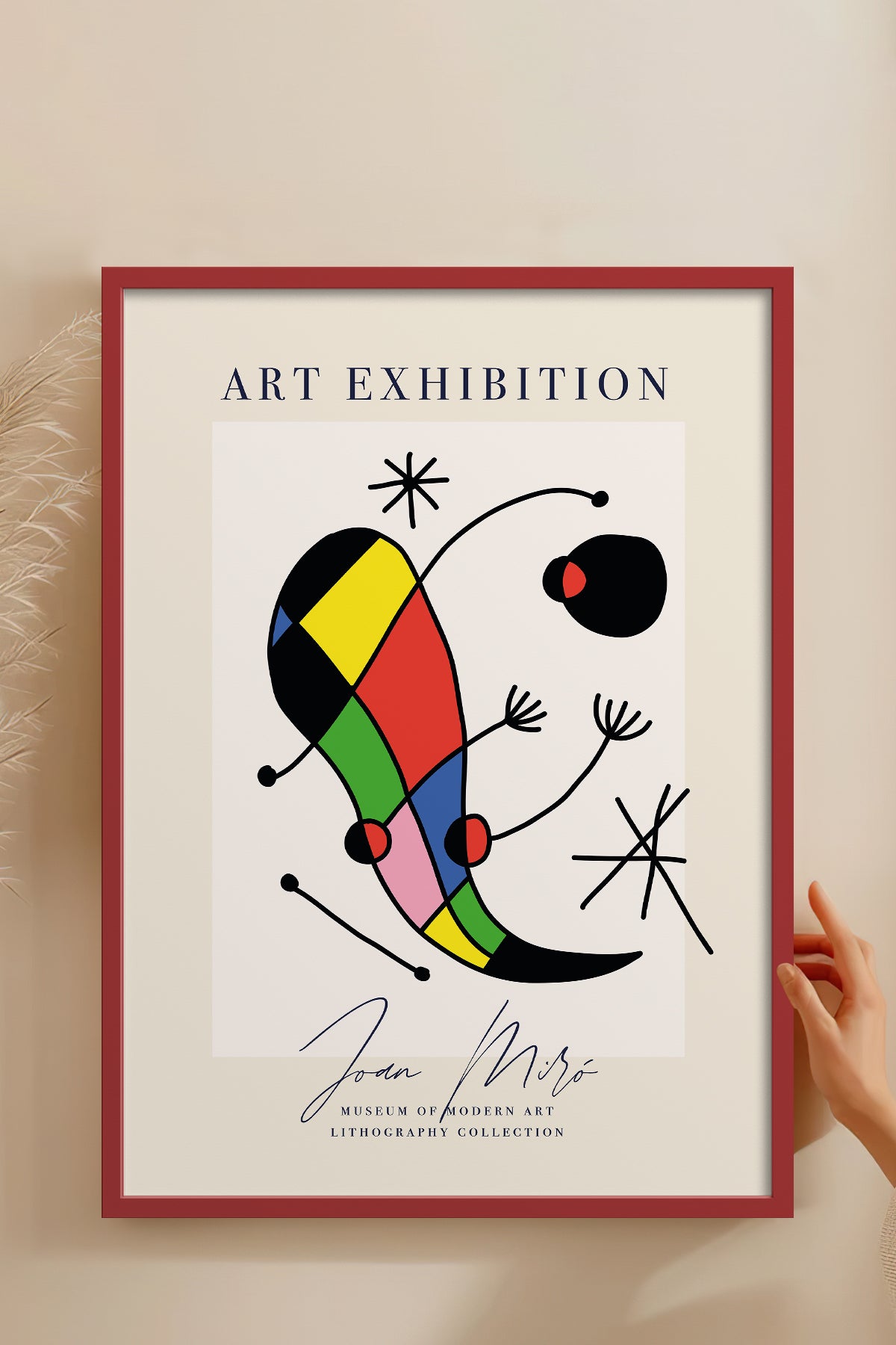 HOMEPACK Ahşap Çerçeveli Tablo Çerçeveli Poster Sanatsal Modern Duvar Dekoru ABSTRACT-19