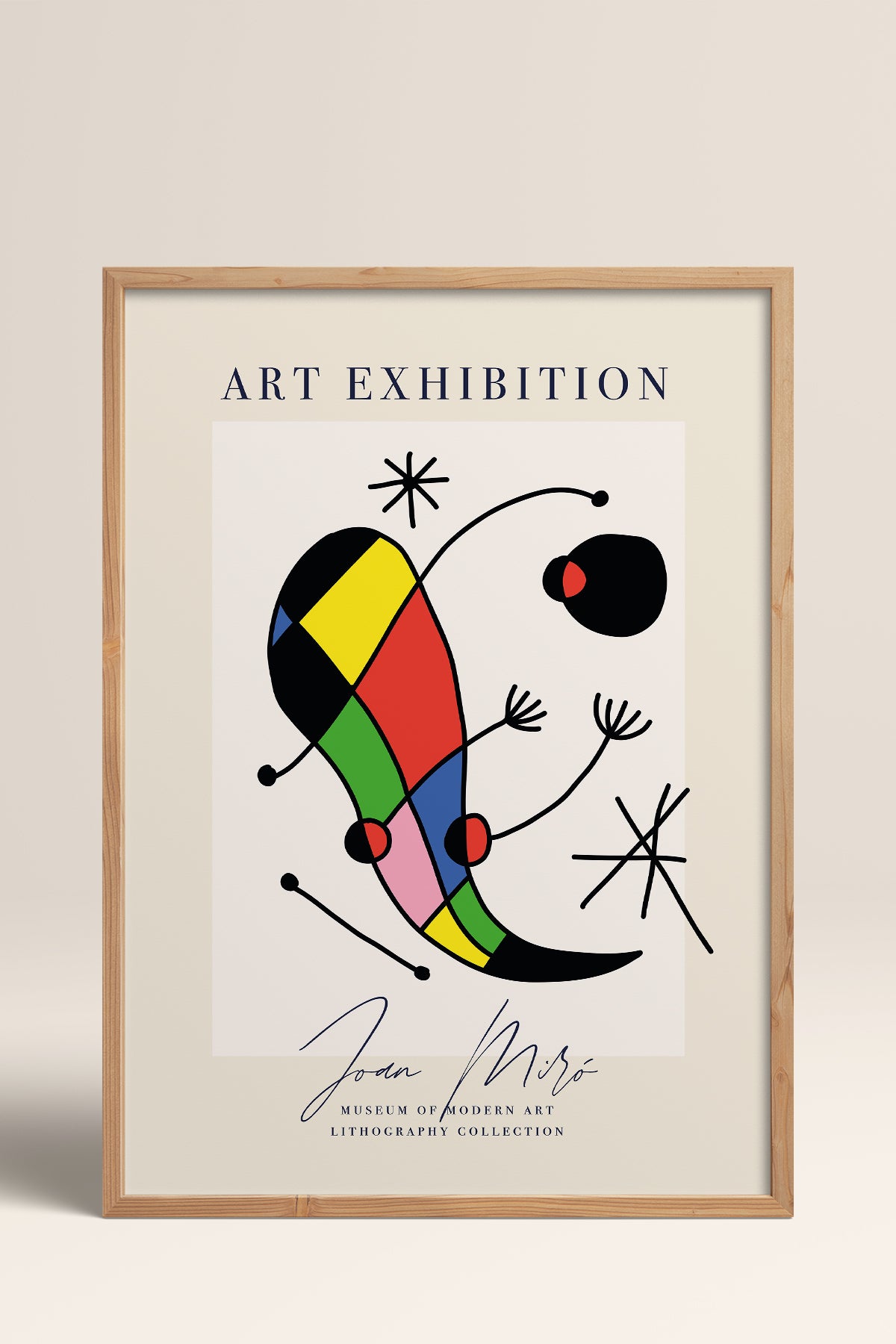 HOMEPACK Ahşap Çerçeveli Tablo Çerçeveli Poster Sanatsal Modern Duvar Dekoru ABSTRACT-19