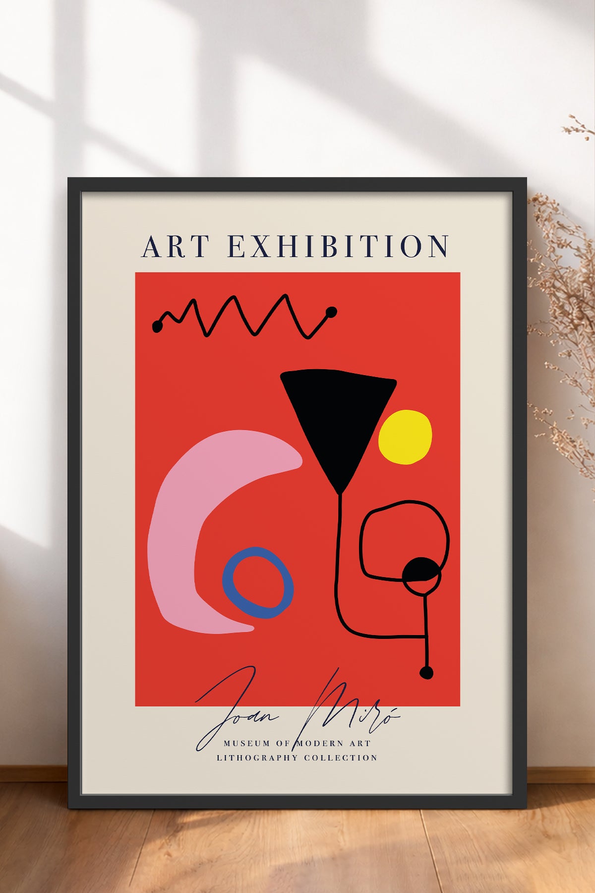 HOMEPACK Ahşap Çerçeveli Tablo Çerçeveli Poster Sanatsal Modern Duvar Dekoru ABSTRACT-20