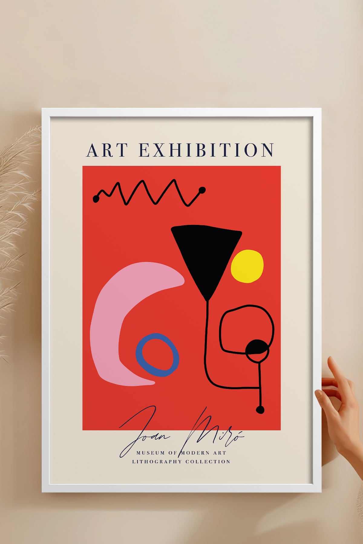 HOMEPACK Ahşap Çerçeveli Tablo Çerçeveli Poster Sanatsal Modern Duvar Dekoru ABSTRACT-20