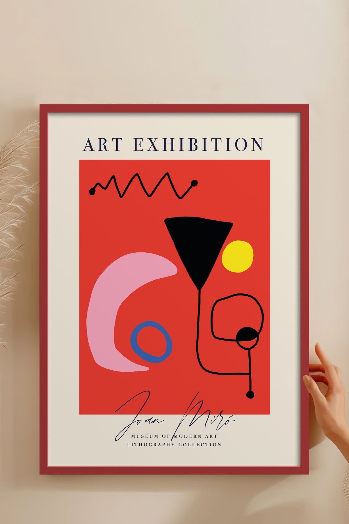 HOMEPACK Ahşap Çerçeveli Tablo Çerçeveli Poster Sanatsal Modern Duvar Dekoru ABSTRACT-20