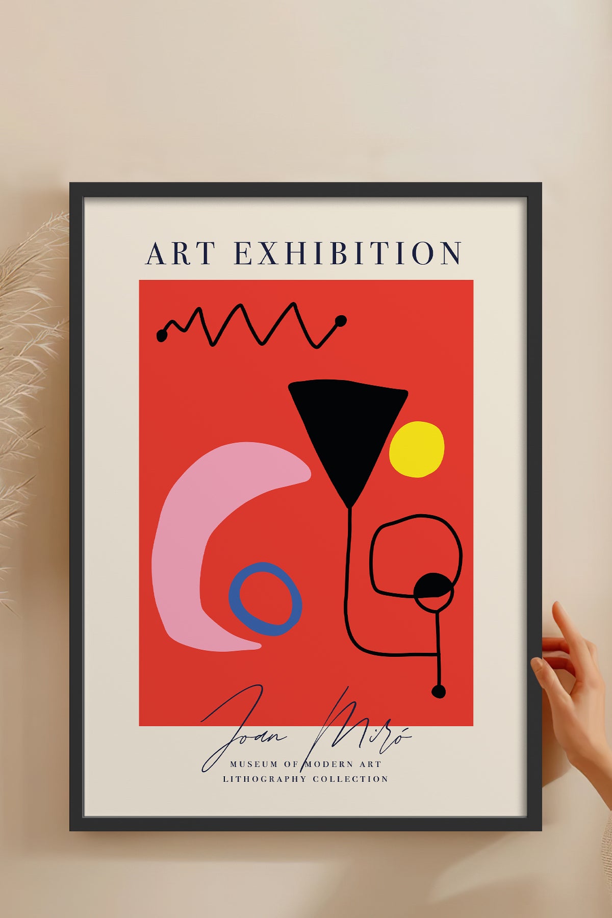 HOMEPACK Ahşap Çerçeveli Tablo Çerçeveli Poster Sanatsal Modern Duvar Dekoru ABSTRACT-20