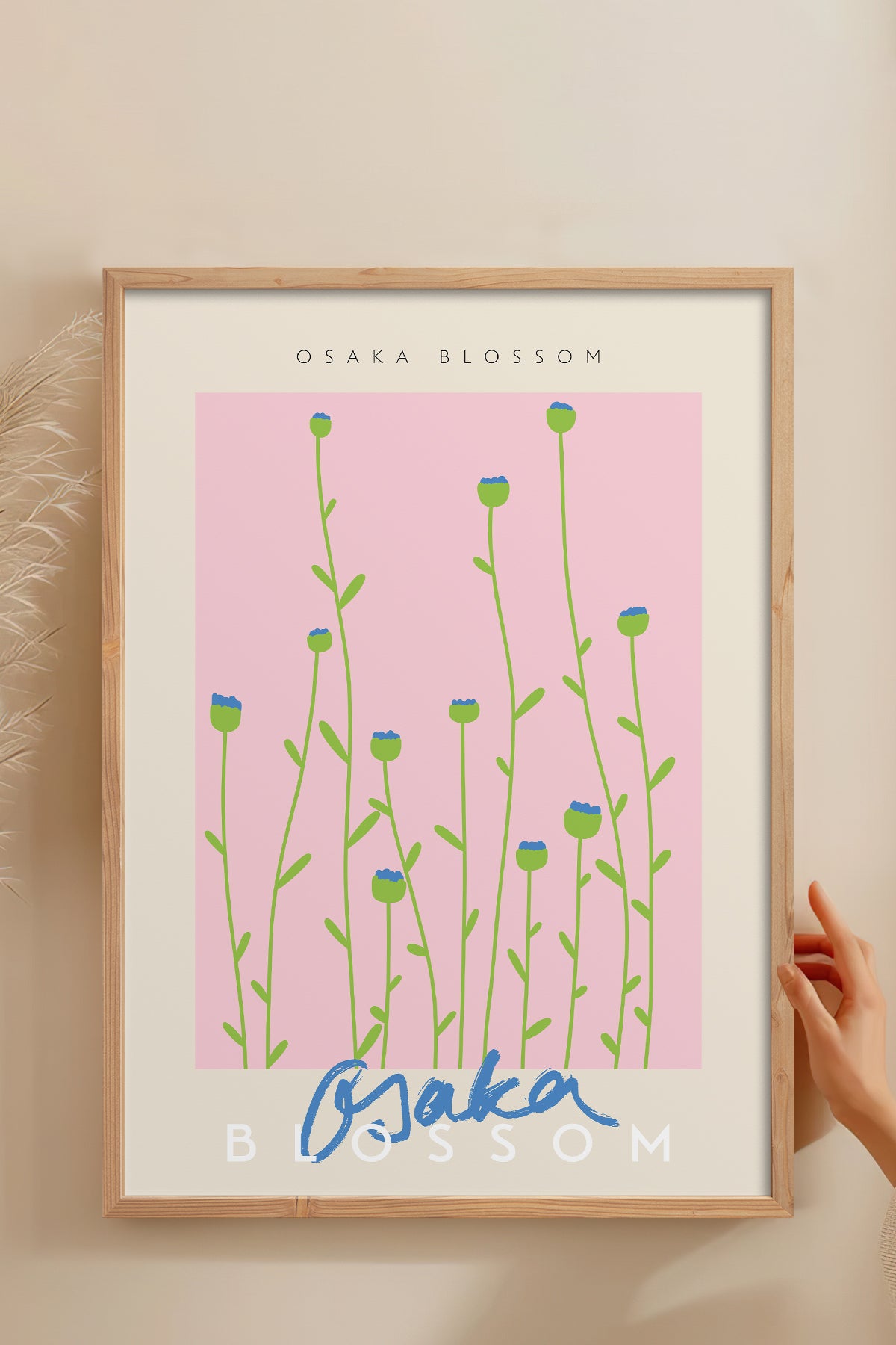 HOMEPACK Ahşap Çerçeveli Tablo Çerçeveli Poster Sanatsal Modern Duvar Dekoru ABSTRACT-22