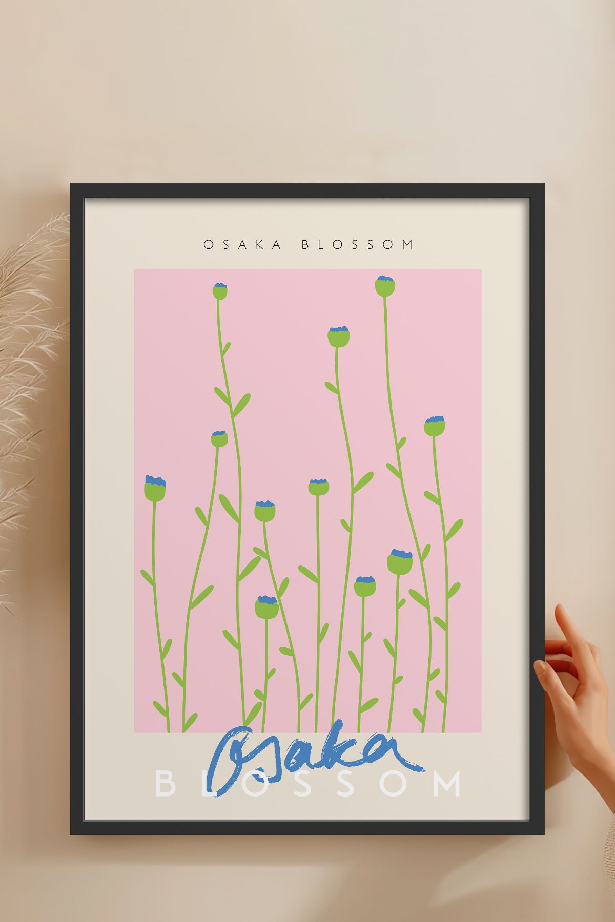 HOMEPACK Ahşap Çerçeveli Tablo Çerçeveli Poster Sanatsal Modern Duvar Dekoru ABSTRACT-22