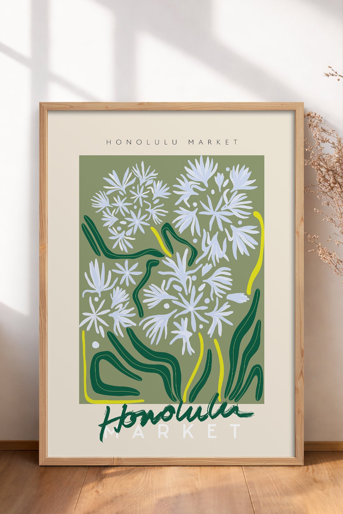 HOMEPACK Ahşap Çerçeveli Tablo Çerçeveli Poster Sanatsal Modern Duvar Dekoru ABSTRACT-23