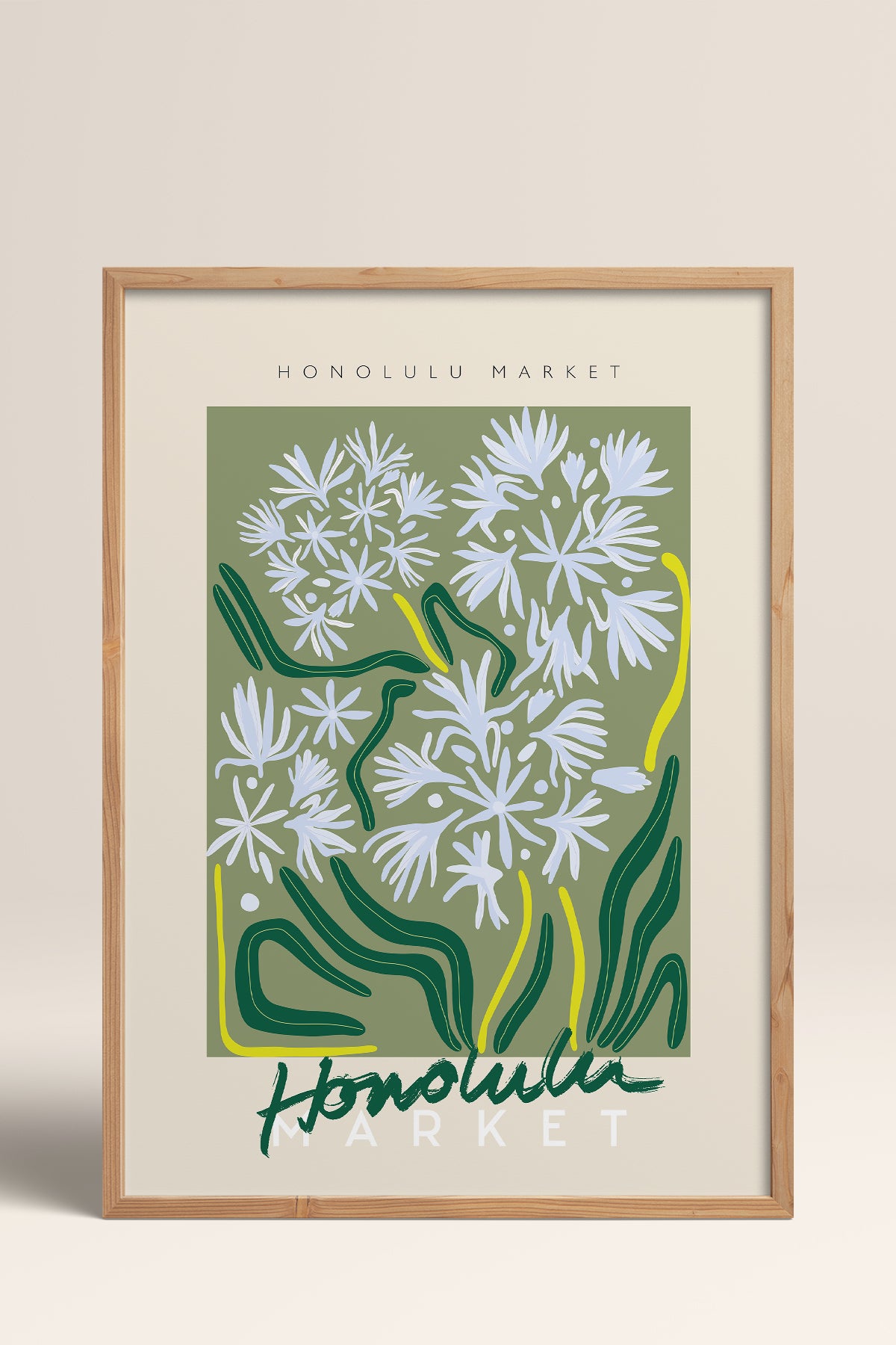 HOMEPACK Ahşap Çerçeveli Tablo Çerçeveli Poster Sanatsal Modern Duvar Dekoru ABSTRACT-23