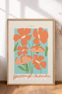 HOMEPACK Ahşap Çerçeveli Tablo Çerçeveli Poster Sanatsal Modern Duvar Dekoru ABSTRACT-25