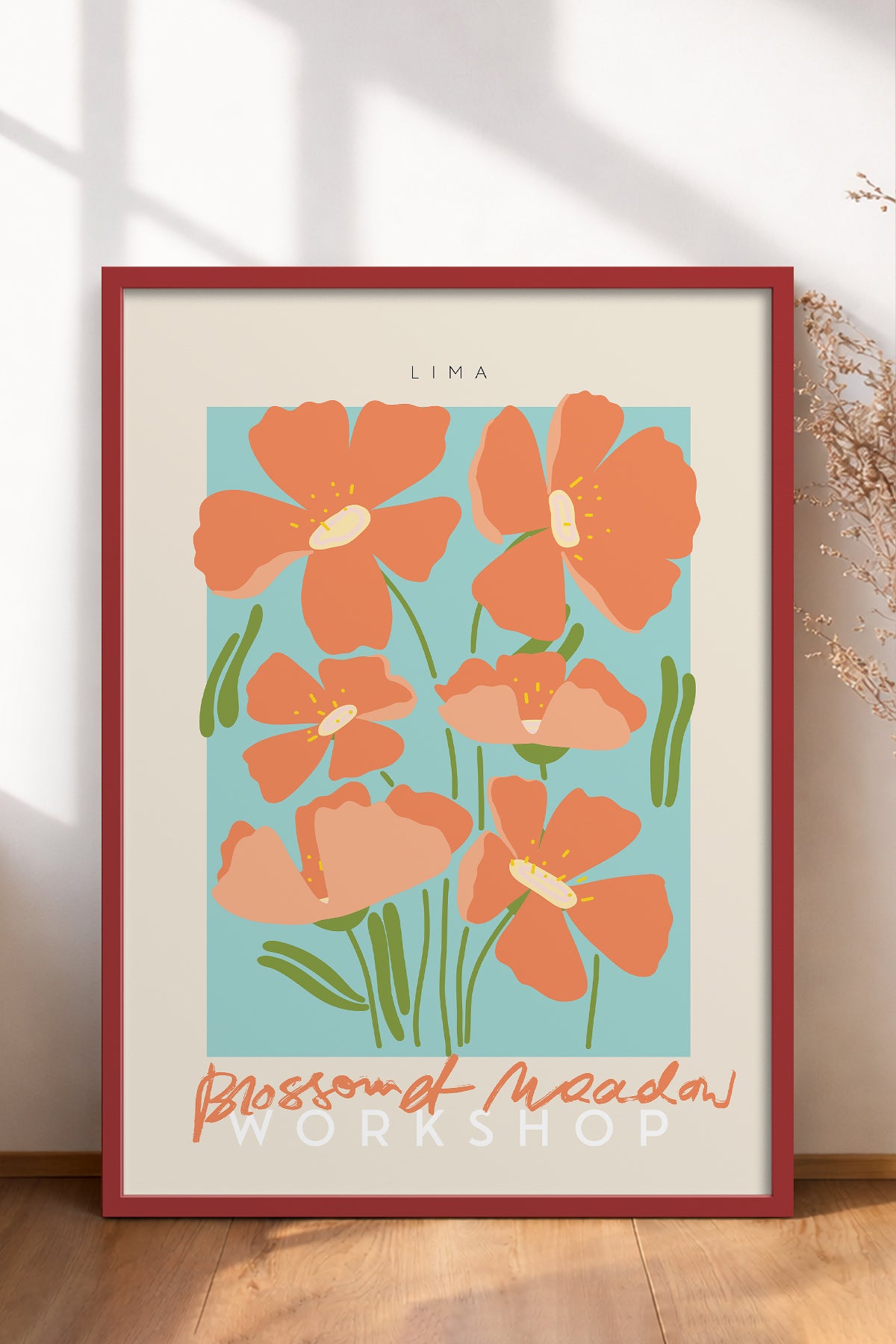 HOMEPACK Ahşap Çerçeveli Tablo Çerçeveli Poster Sanatsal Modern Duvar Dekoru ABSTRACT-25