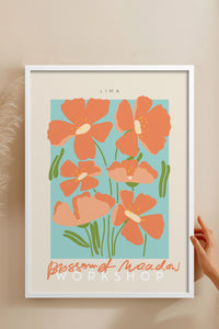 HOMEPACK Ahşap Çerçeveli Tablo Çerçeveli Poster Sanatsal Modern Duvar Dekoru ABSTRACT-25