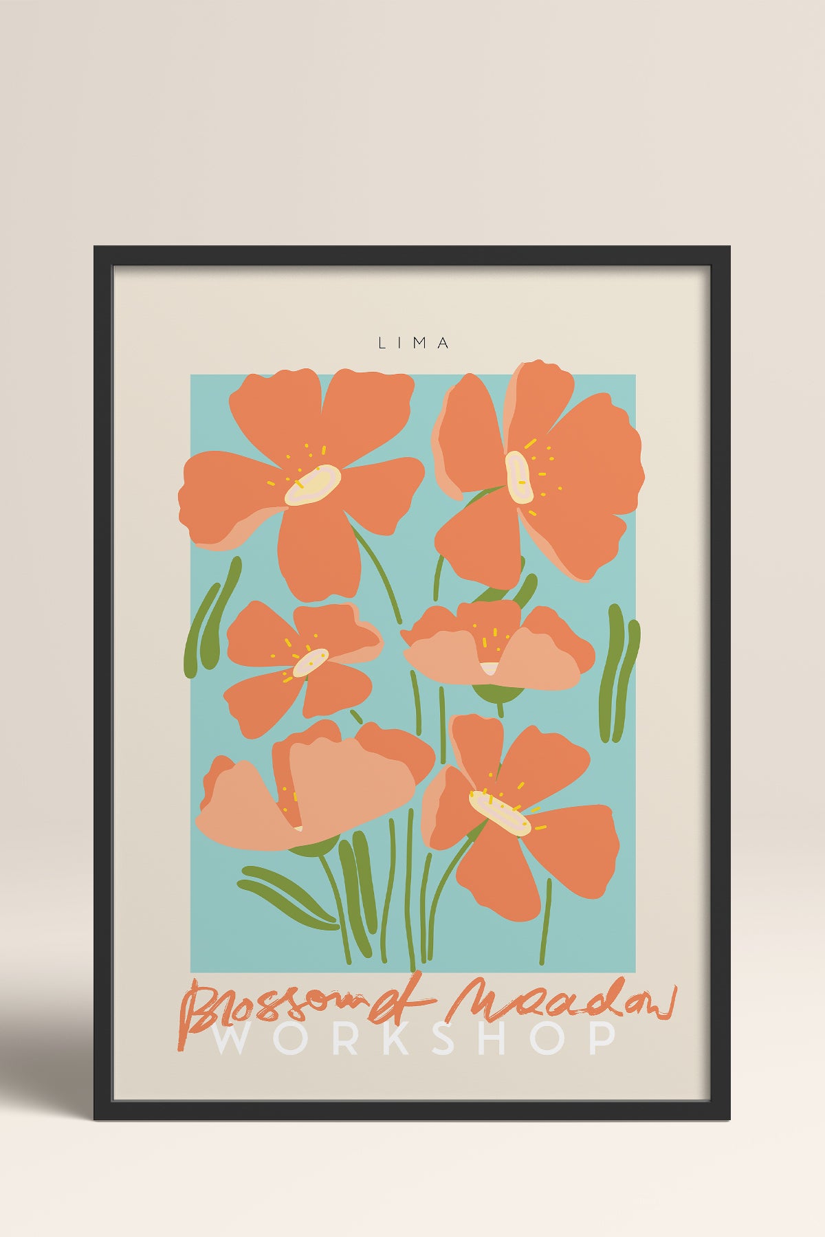 HOMEPACK Ahşap Çerçeveli Tablo Çerçeveli Poster Sanatsal Modern Duvar Dekoru ABSTRACT-25