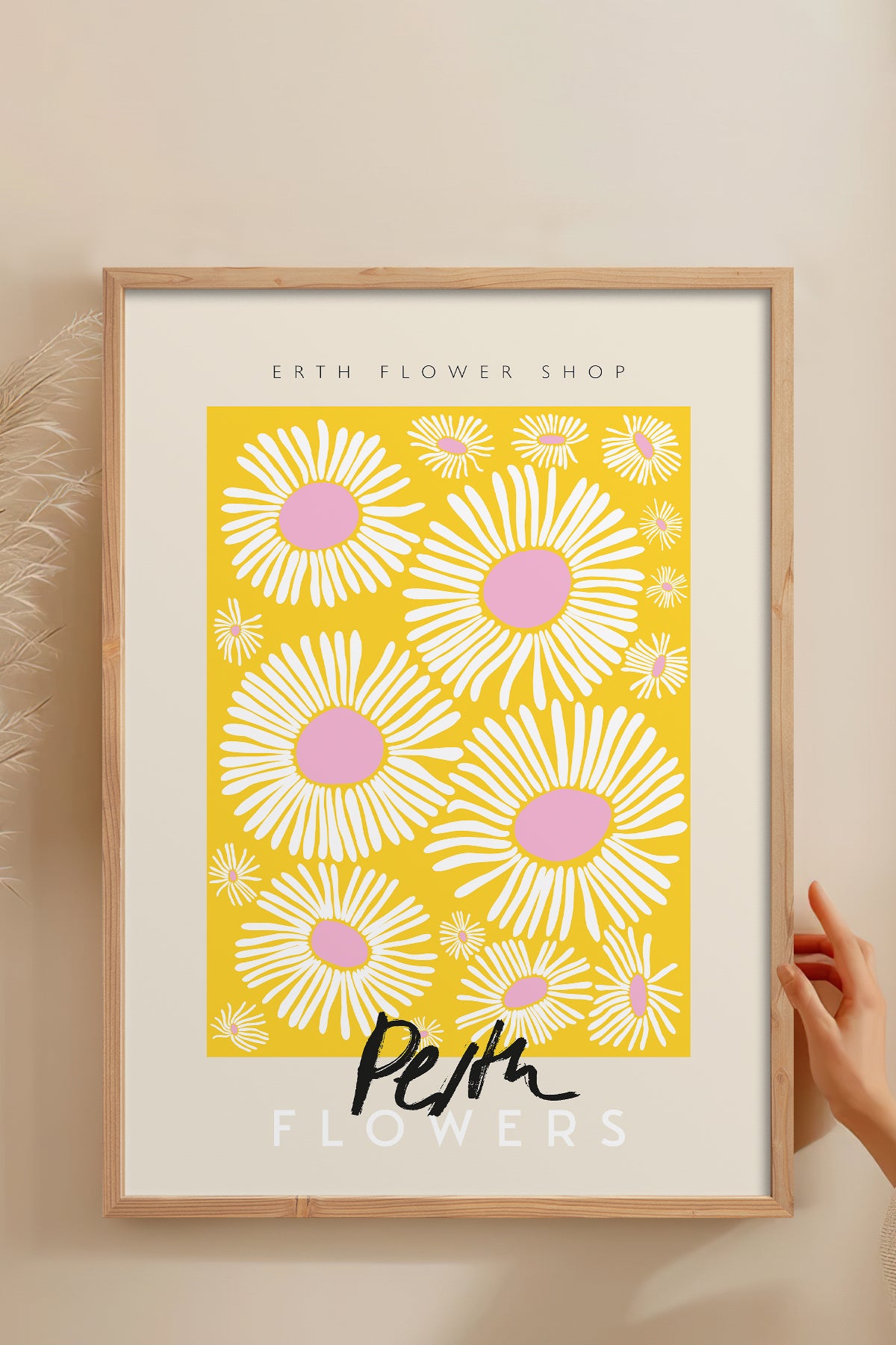 HOMEPACK Ahşap Çerçeveli Tablo Çerçeveli Poster Sanatsal Modern Duvar Dekoru ABSTRACT-27