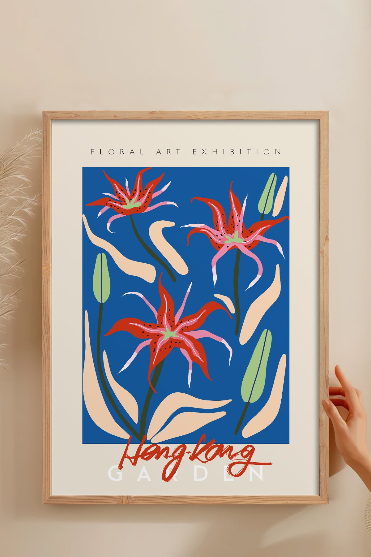 HOMEPACK Ahşap Çerçeveli Tablo Çerçeveli Poster Sanatsal Modern Duvar Dekoru ABSTRACT-31