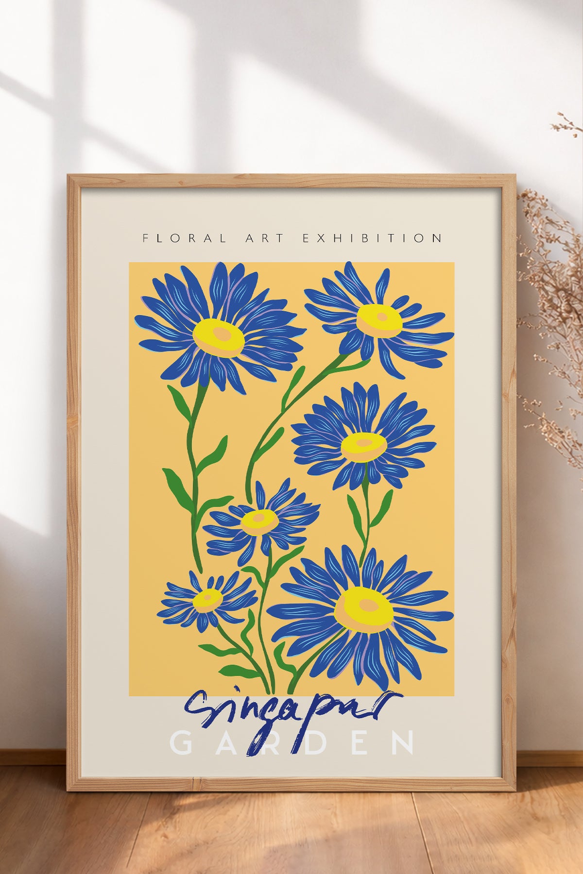 HOMEPACK Ahşap Çerçeveli Tablo Çerçeveli Poster Sanatsal Modern Duvar Dekoru ABSTRACT-32