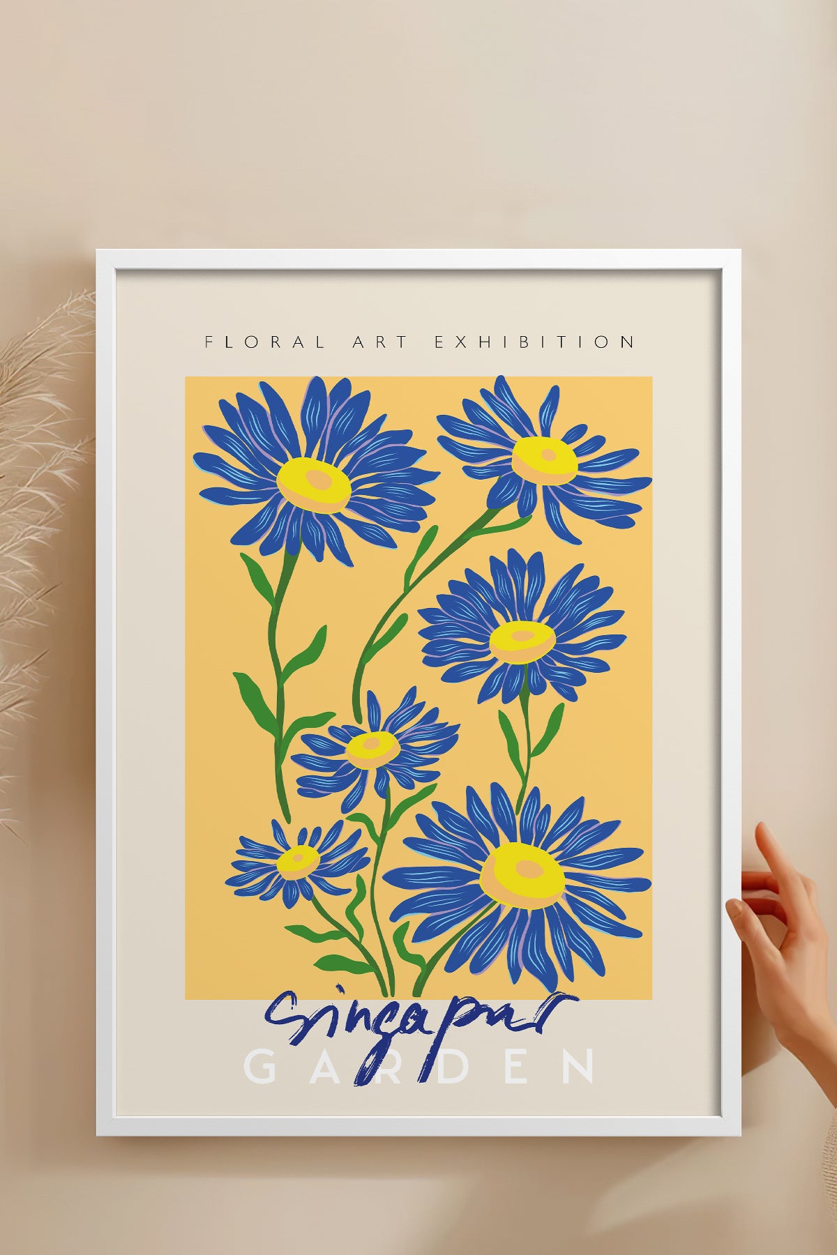 HOMEPACK Ahşap Çerçeveli Tablo Çerçeveli Poster Sanatsal Modern Duvar Dekoru ABSTRACT-32
