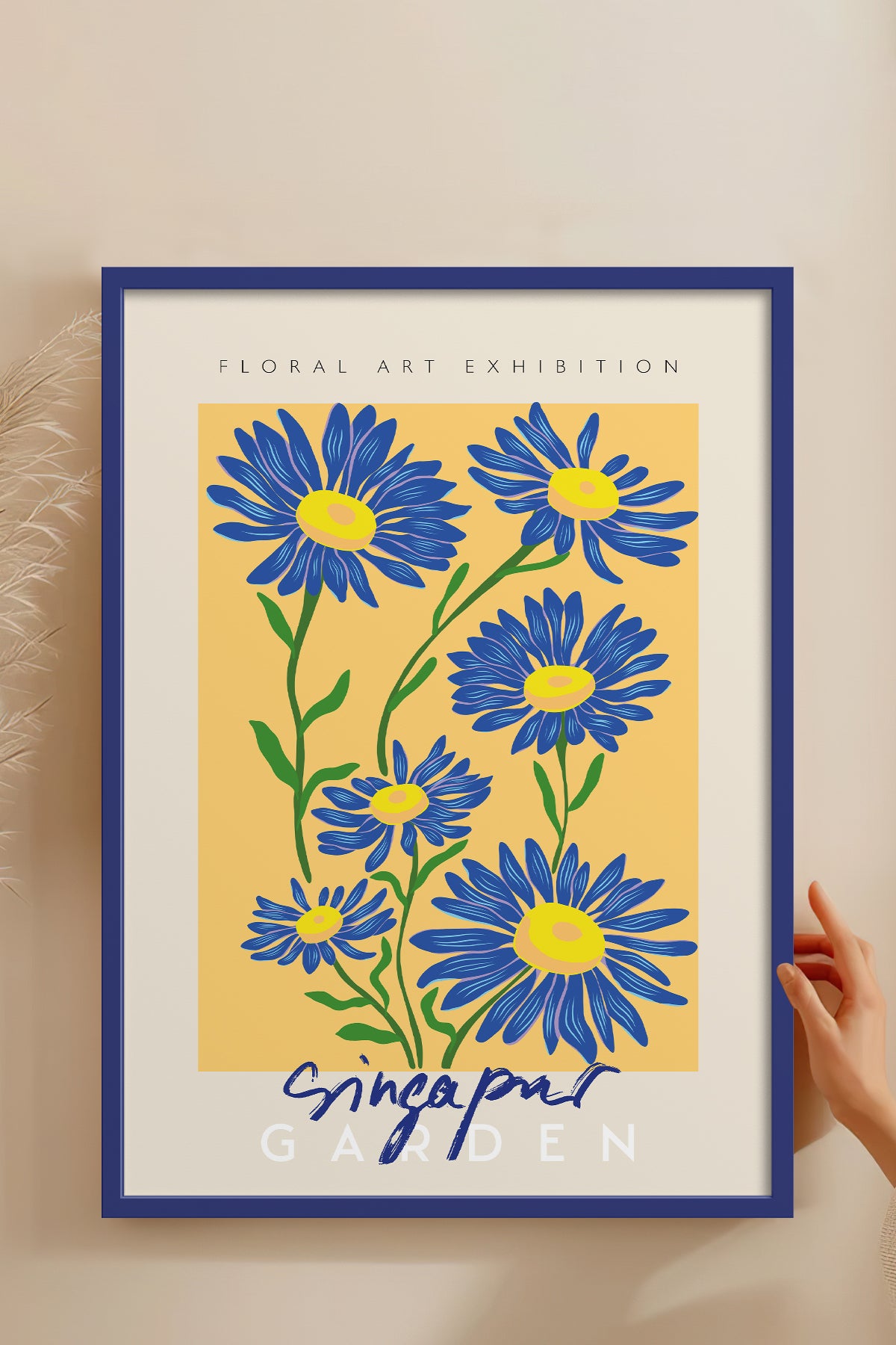 HOMEPACK Ahşap Çerçeveli Tablo Çerçeveli Poster Sanatsal Modern Duvar Dekoru ABSTRACT-32