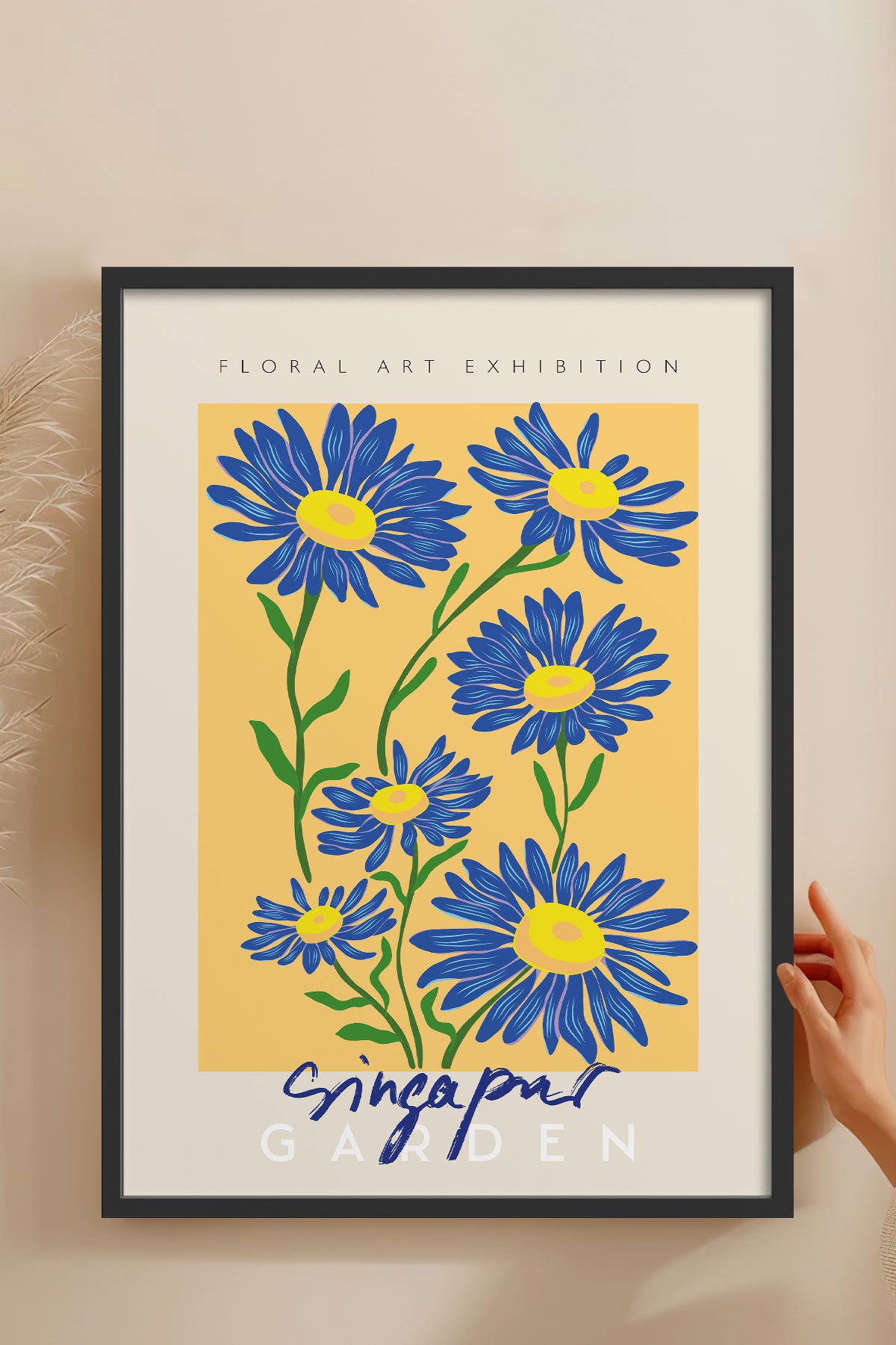 HOMEPACK Ahşap Çerçeveli Tablo Çerçeveli Poster Sanatsal Modern Duvar Dekoru ABSTRACT-32