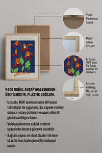 HOMEPACK Ahşap Çerçeveli Tablo Çerçeveli Poster Sanatsal Modern Duvar Dekoru ABSTRACT-34