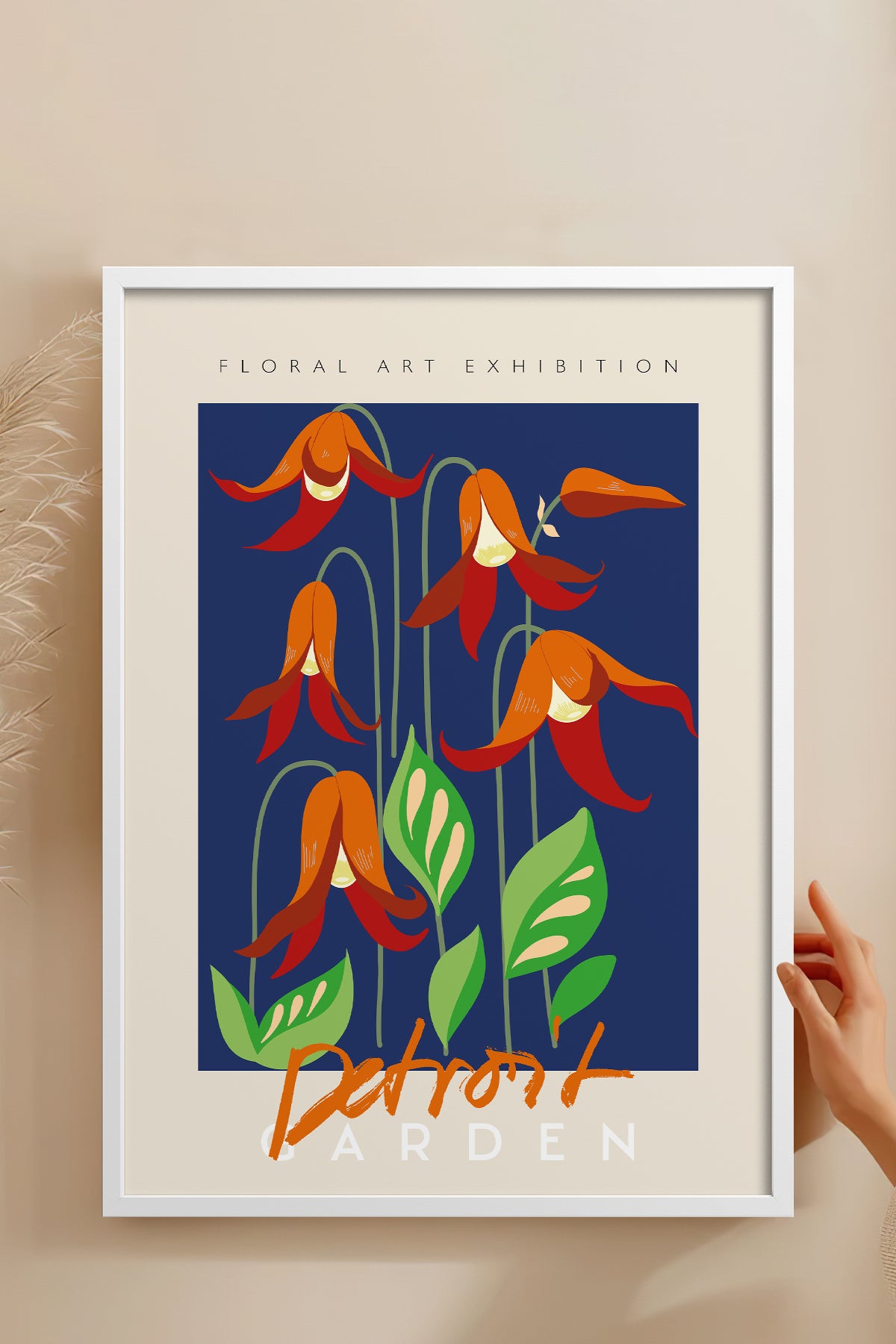 HOMEPACK Ahşap Çerçeveli Tablo Çerçeveli Poster Sanatsal Modern Duvar Dekoru ABSTRACT-34