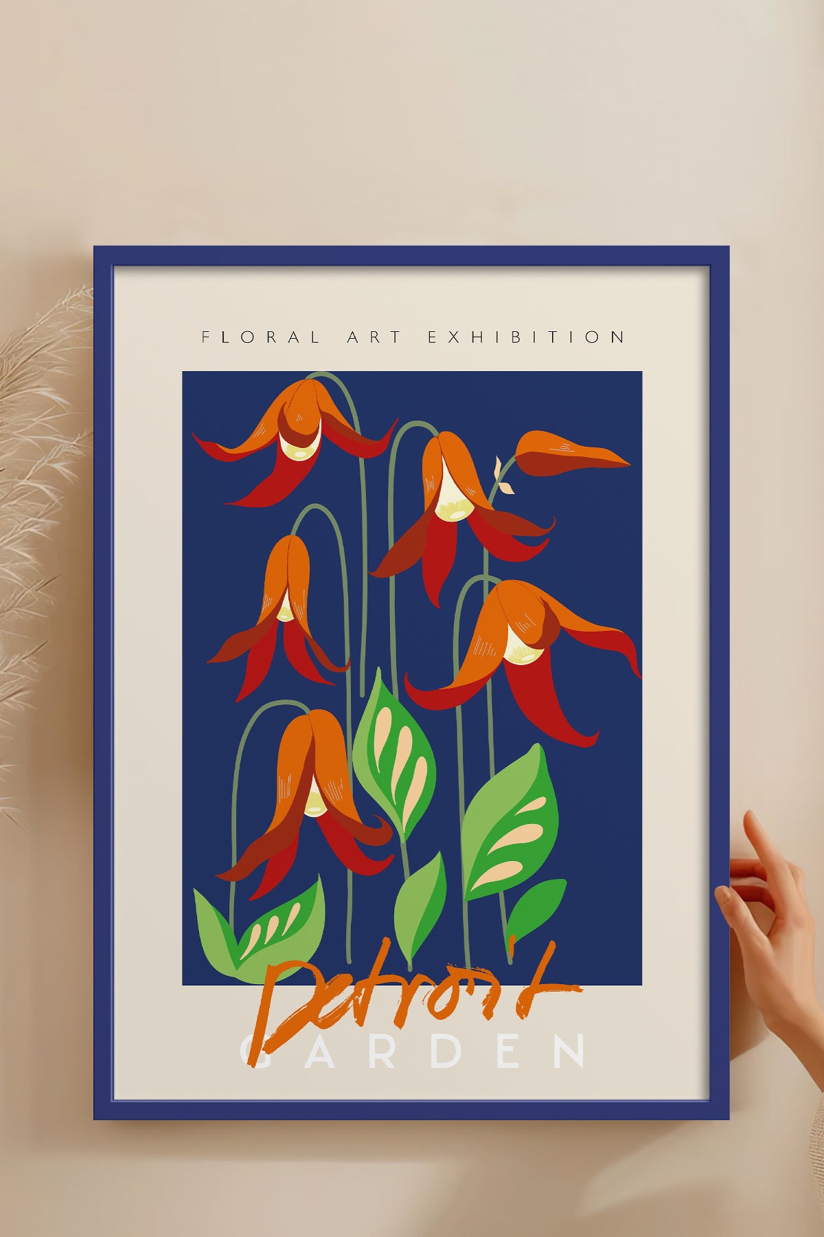 HOMEPACK Ahşap Çerçeveli Tablo Çerçeveli Poster Sanatsal Modern Duvar Dekoru ABSTRACT-34