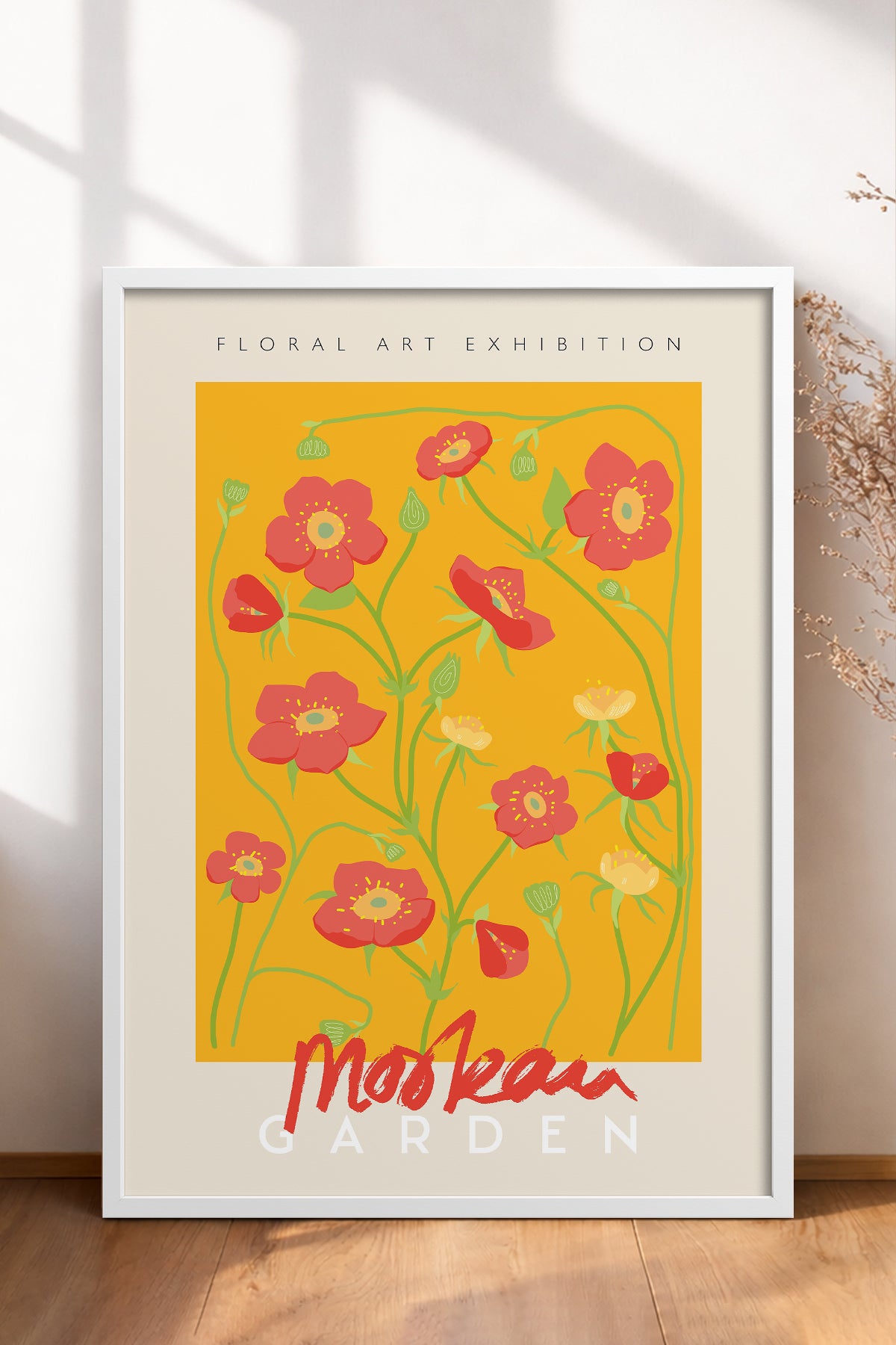 HOMEPACK Ahşap Çerçeveli Tablo Çerçeveli Poster Sanatsal Modern Duvar Dekoru ABSTRACT-35