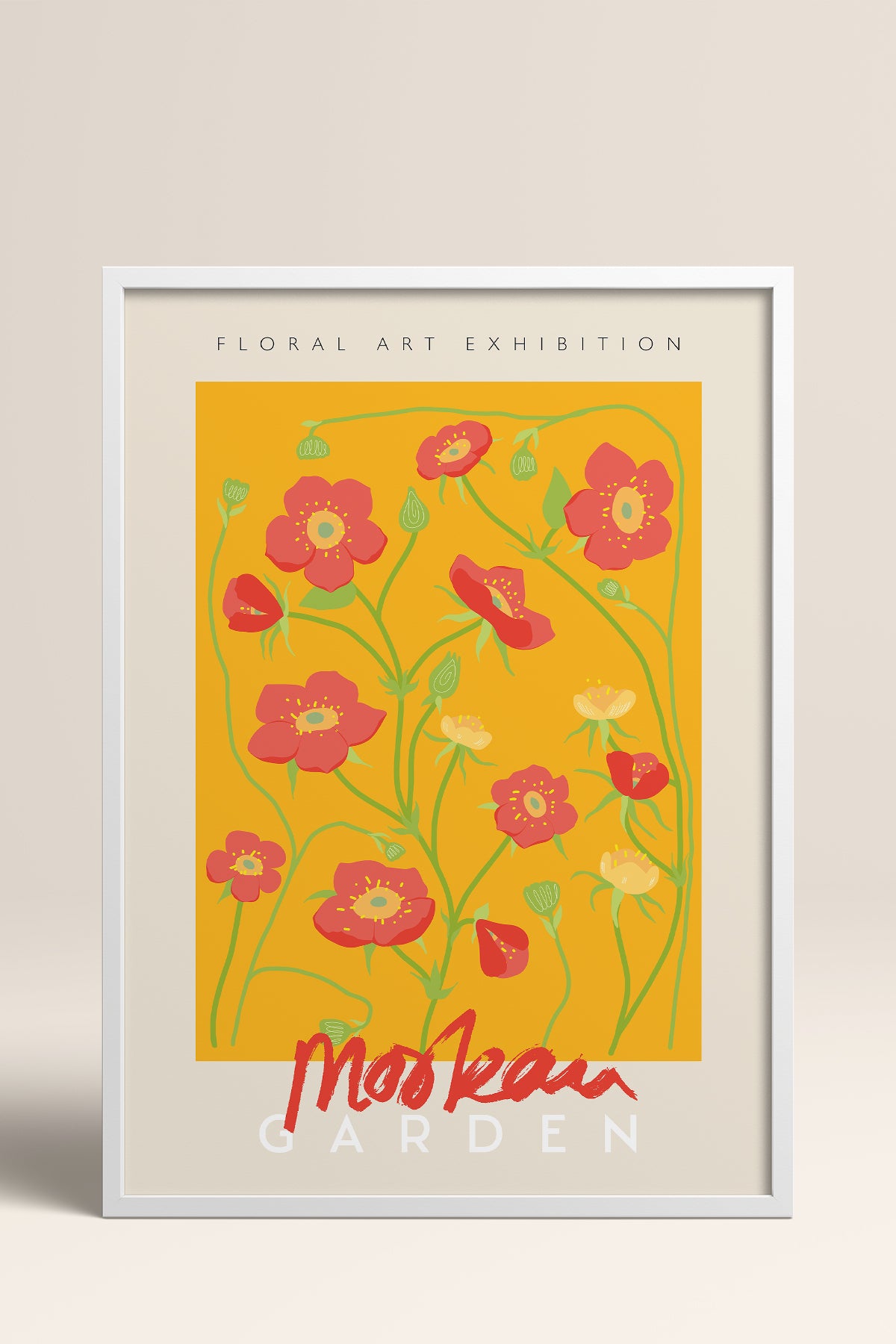 HOMEPACK Ahşap Çerçeveli Tablo Çerçeveli Poster Sanatsal Modern Duvar Dekoru ABSTRACT-35