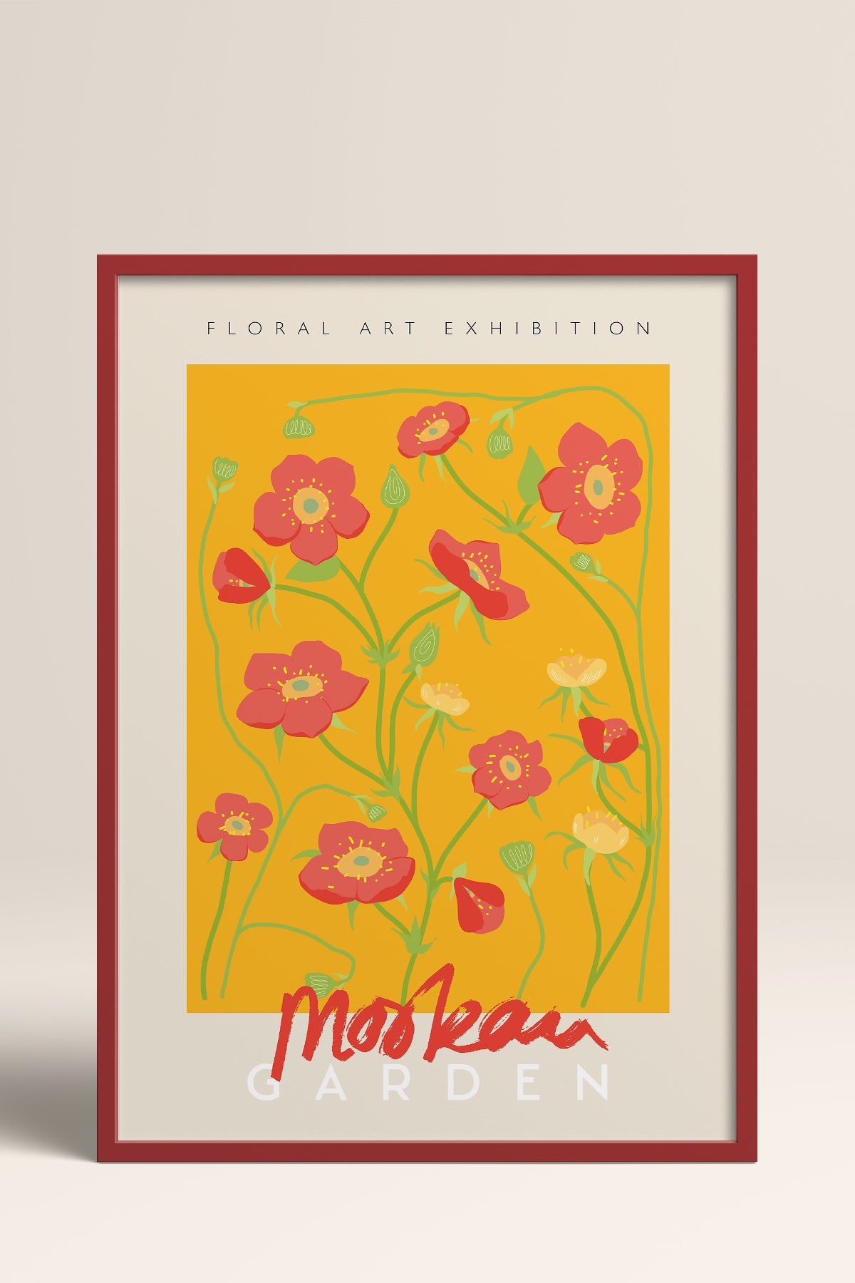HOMEPACK Ahşap Çerçeveli Tablo Çerçeveli Poster Sanatsal Modern Duvar Dekoru ABSTRACT-35