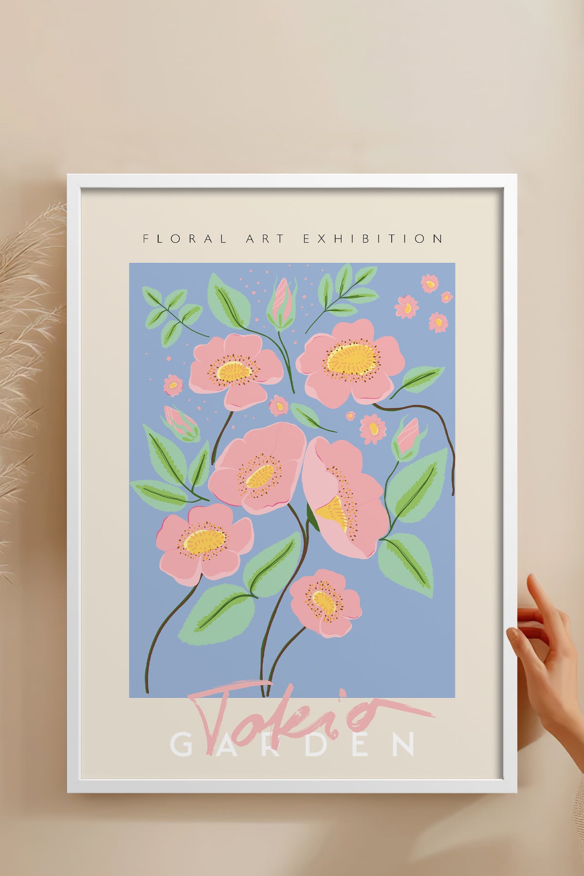 HOMEPACK Ahşap Çerçeveli Tablo Çerçeveli Poster Sanatsal Modern Duvar Dekoru ABSTRACT-36