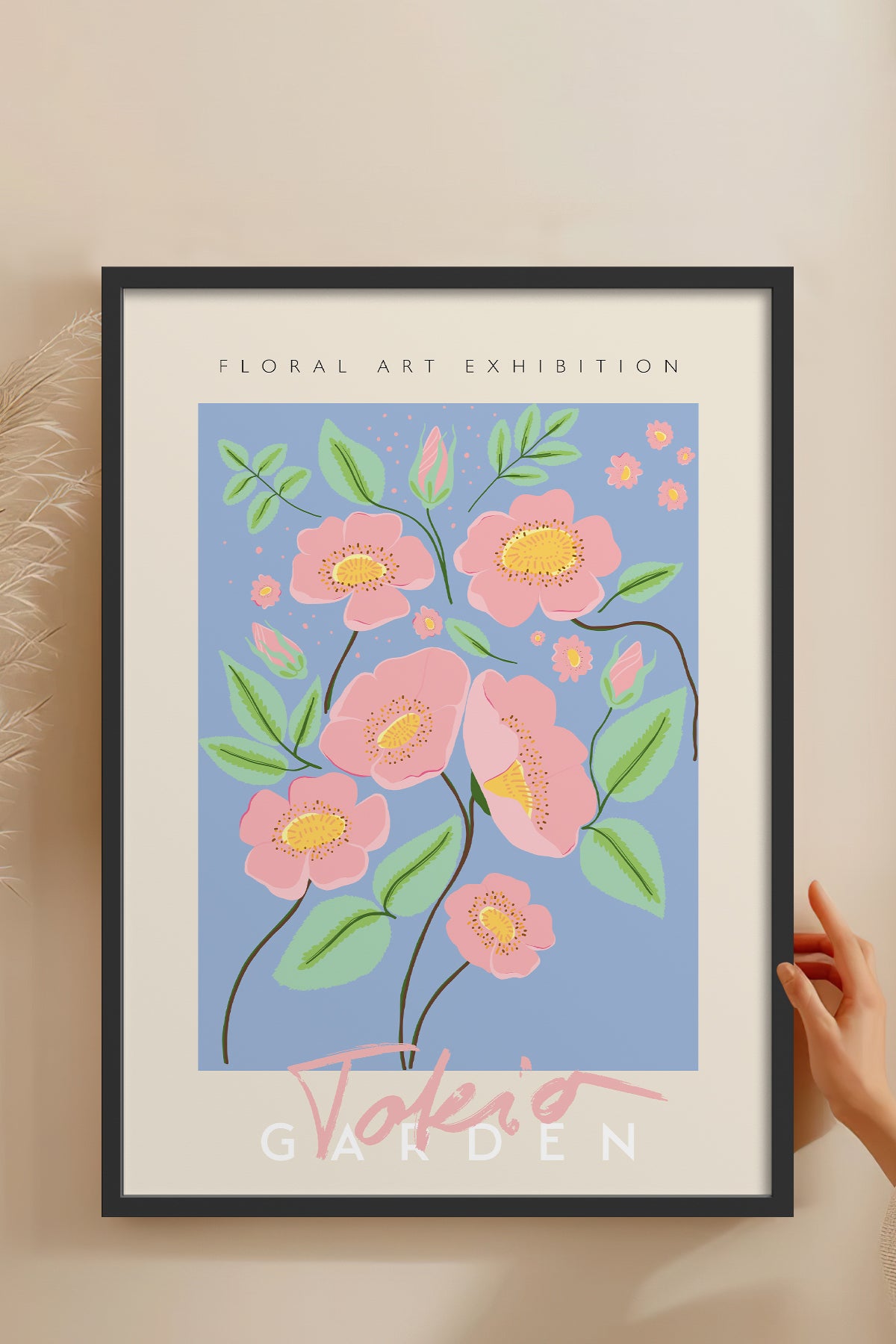 HOMEPACK Ahşap Çerçeveli Tablo Çerçeveli Poster Sanatsal Modern Duvar Dekoru ABSTRACT-36