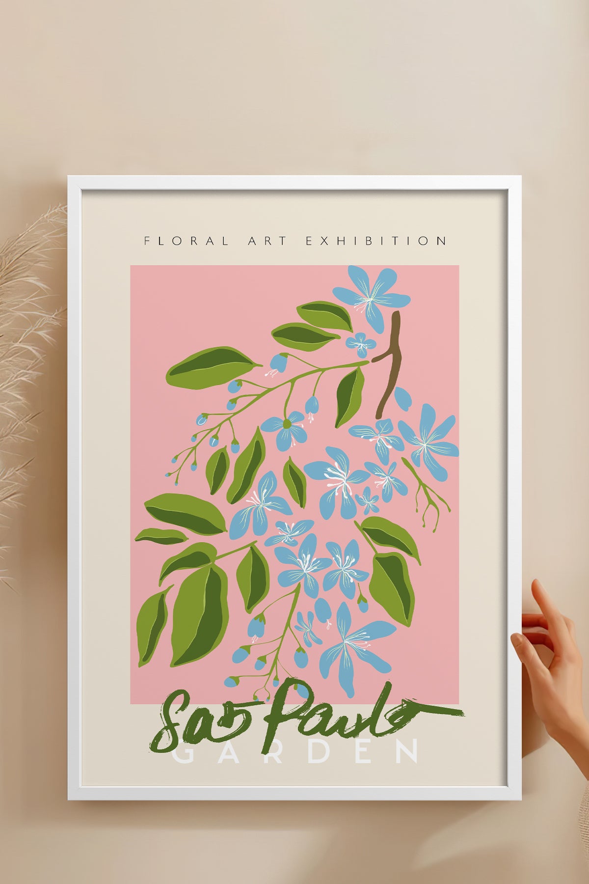 HOMEPACK Ahşap Çerçeveli Tablo Çerçeveli Poster Sanatsal Modern Duvar Dekoru ABSTRACT-37