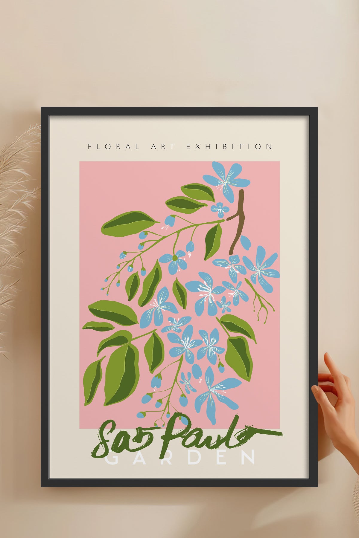 HOMEPACK Ahşap Çerçeveli Tablo Çerçeveli Poster Sanatsal Modern Duvar Dekoru ABSTRACT-37