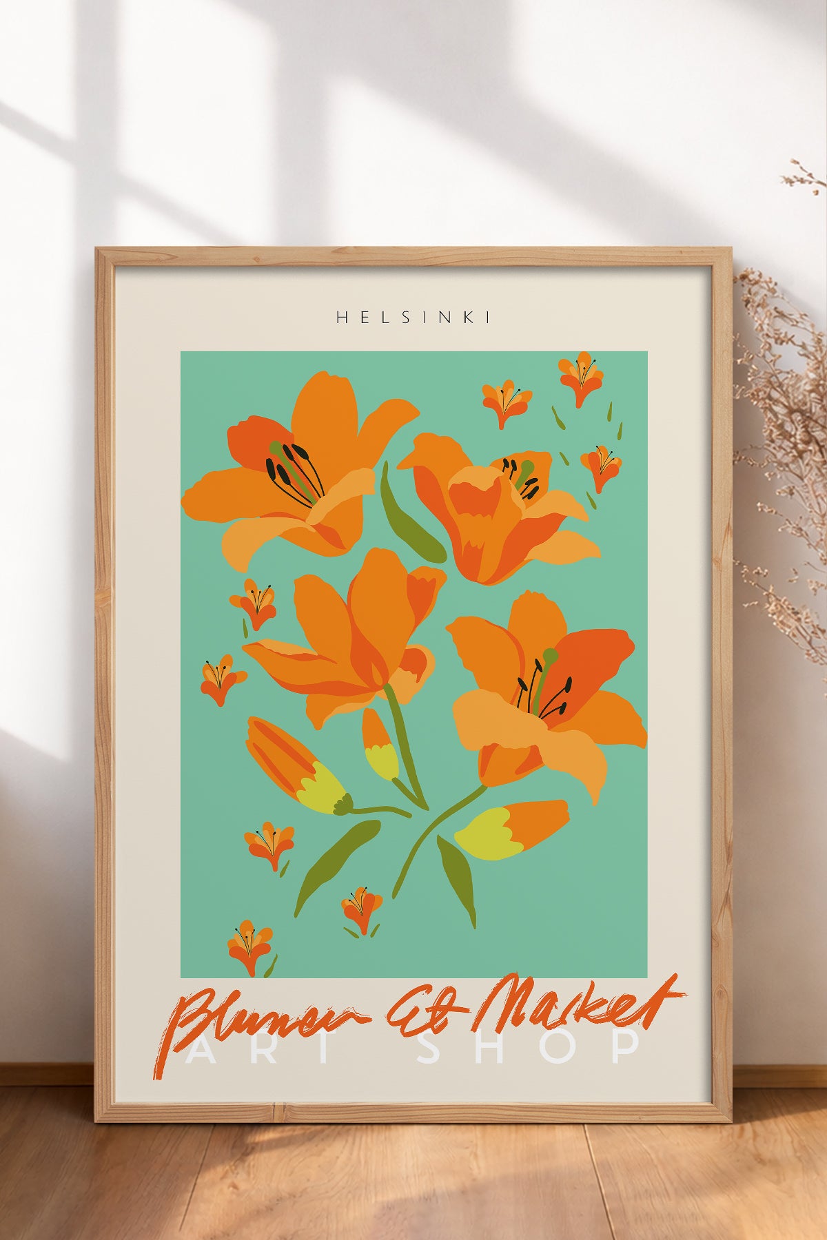 HOMEPACK Ahşap Çerçeveli Tablo Çerçeveli Poster Sanatsal Modern Duvar Dekoru ABSTRACT-43
