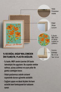 HOMEPACK Ahşap Çerçeveli Tablo Çerçeveli Poster Sanatsal Modern Duvar Dekoru ABSTRACT-43